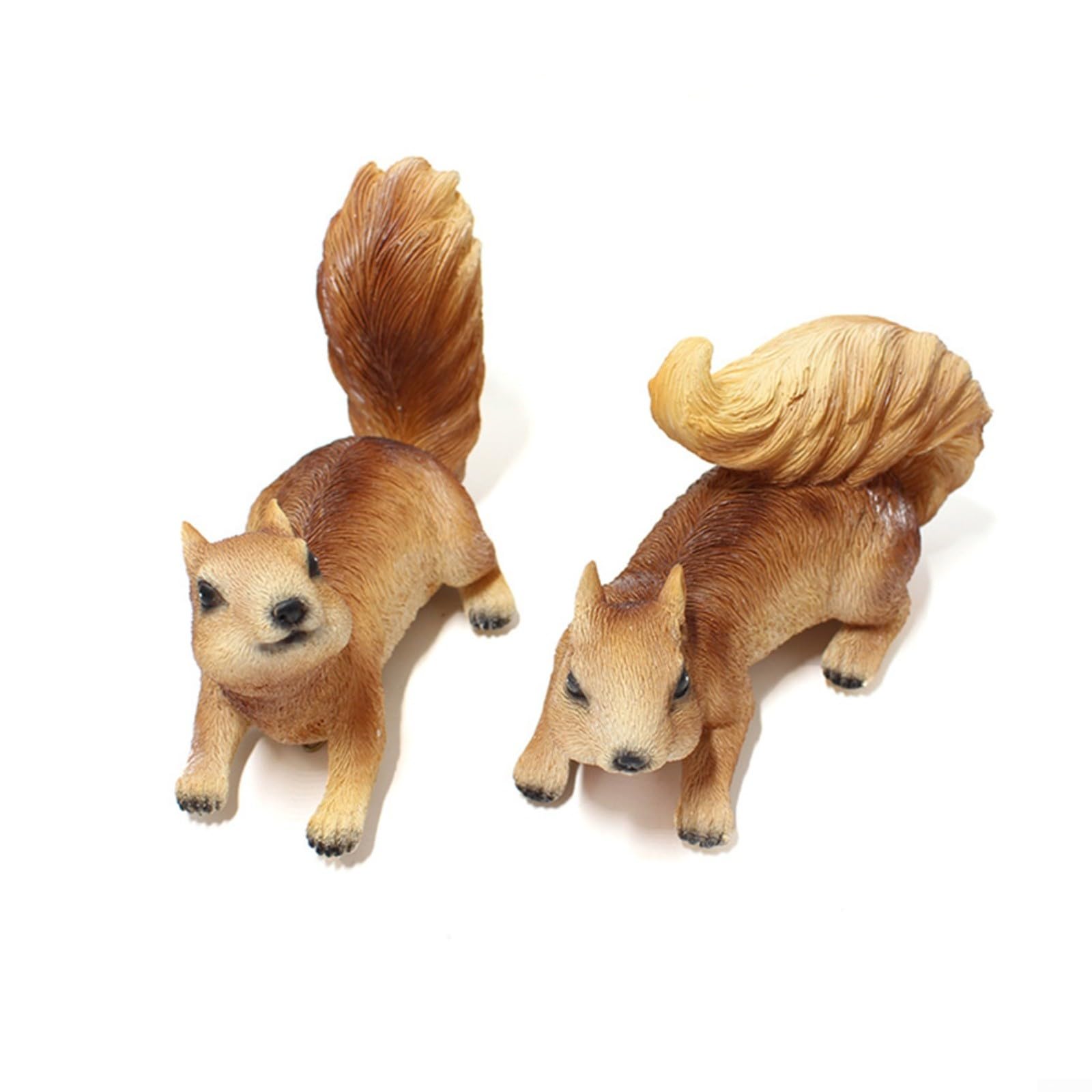 Statues d'animaux miniatures en résine de jardin pour cour extérieure et pelouse