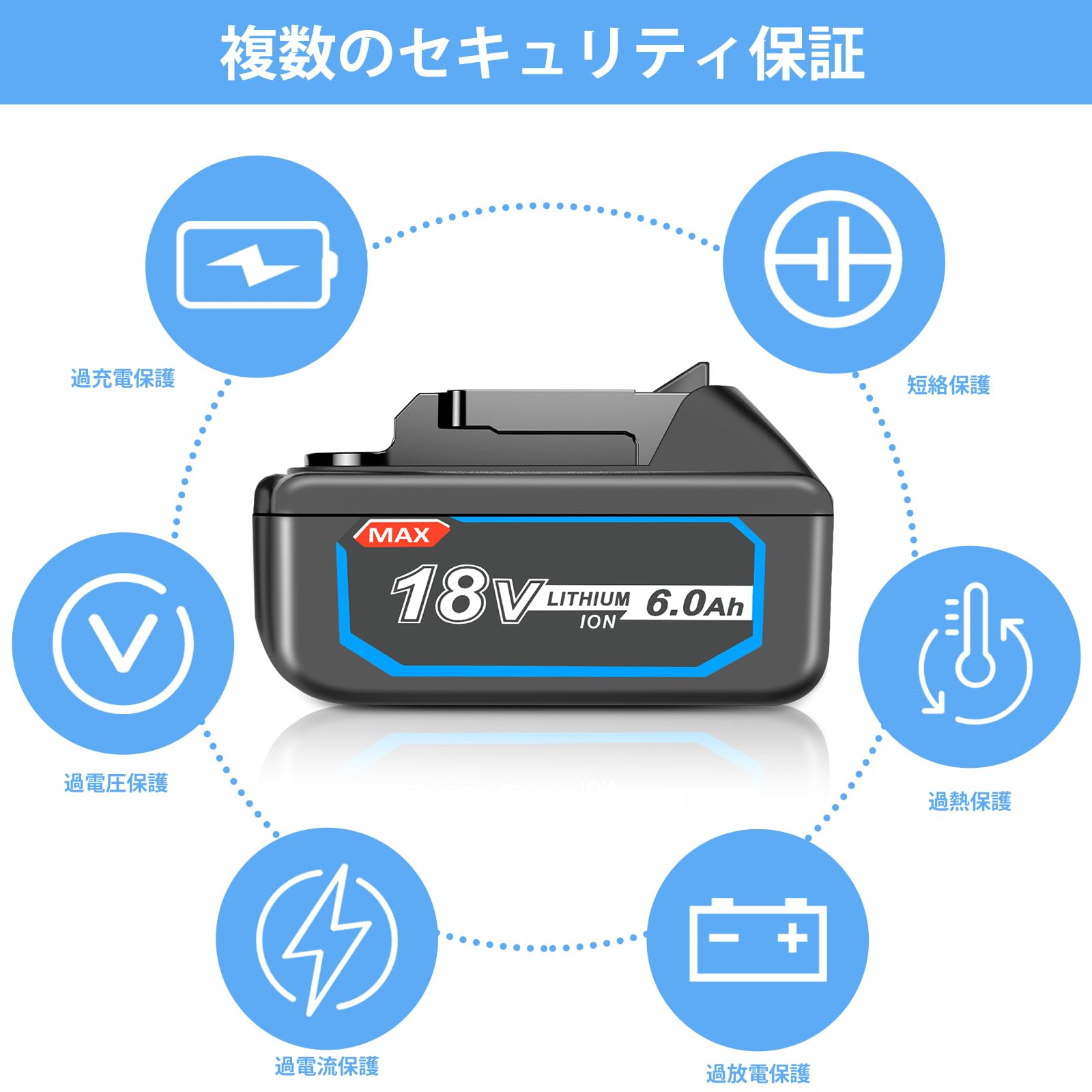 Amazon.co.jp: マキタ バッテリー 18V 互換バッテリー BL1860B