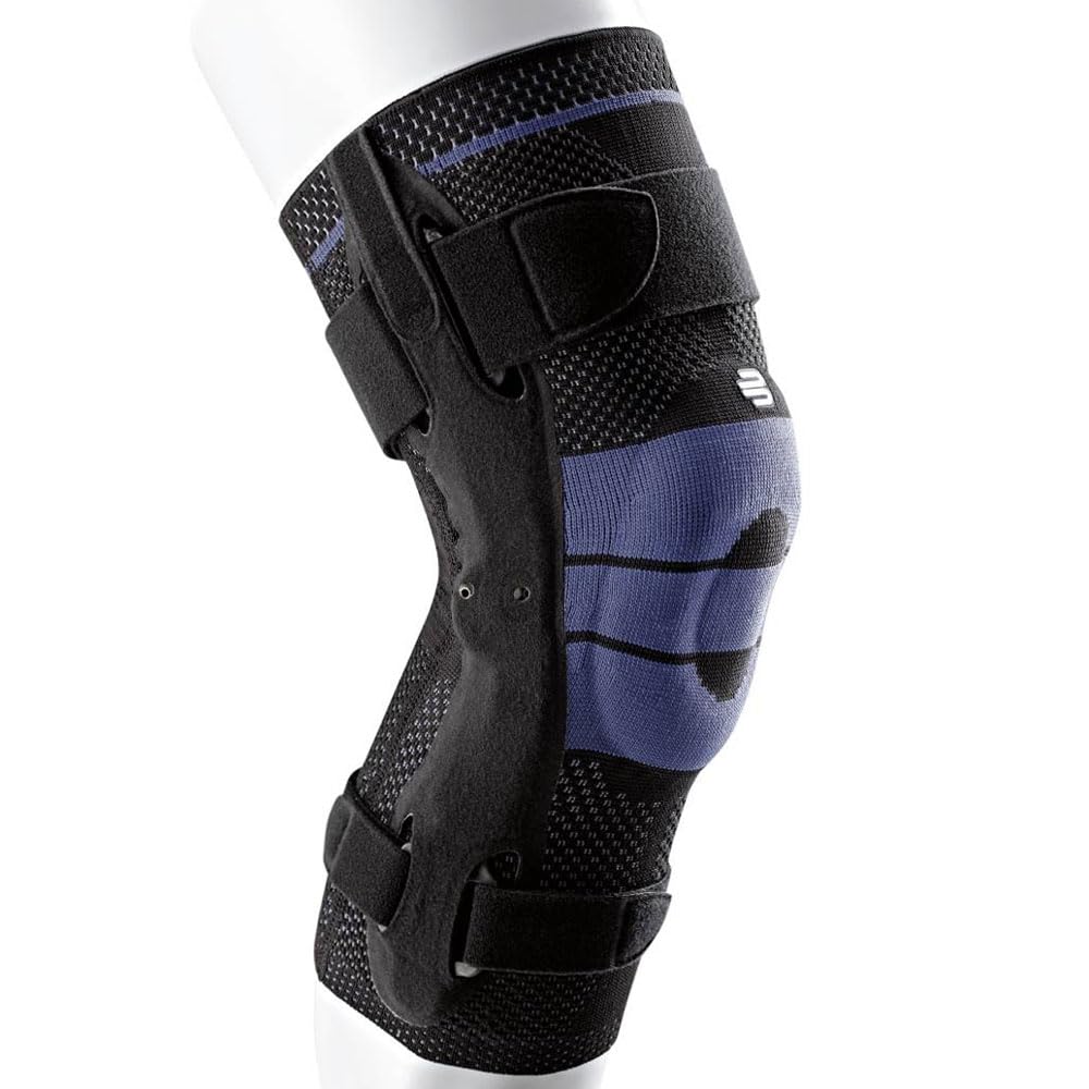 Bauerfeind GenuTrain S Pro, Soporte de Rodilla con Función Protectora, Izquierdo, Gris, Talla 7