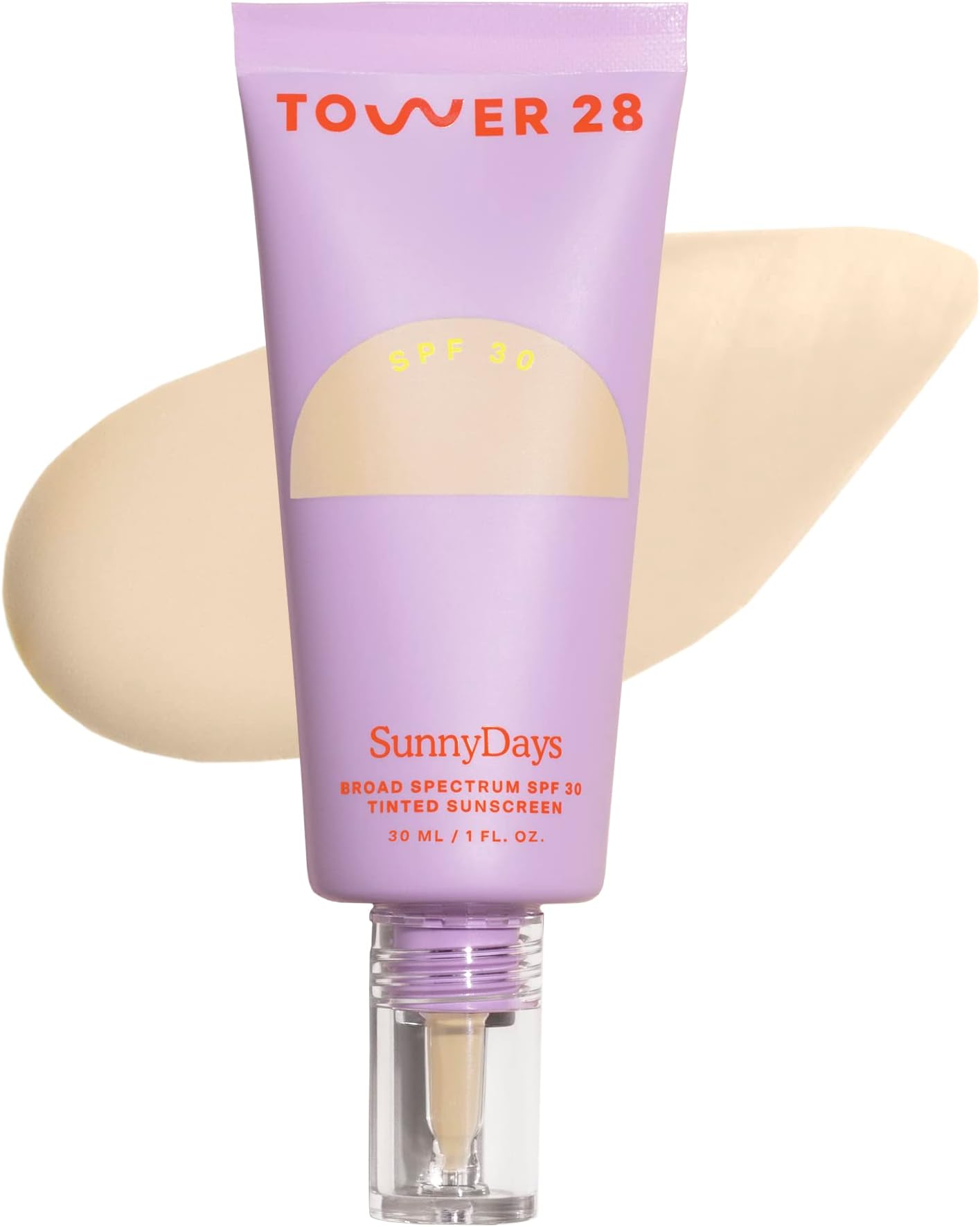 SunnyDays SPF 30 Tinted Moisturizer - 2-in-1 Buildable Coverage Foundation + Mineral Sunscreen for Face - Zinc Oxide, Aloe & Prickly Pear for Sensitive Skin - 10 Fair/Yellow (1 oz)