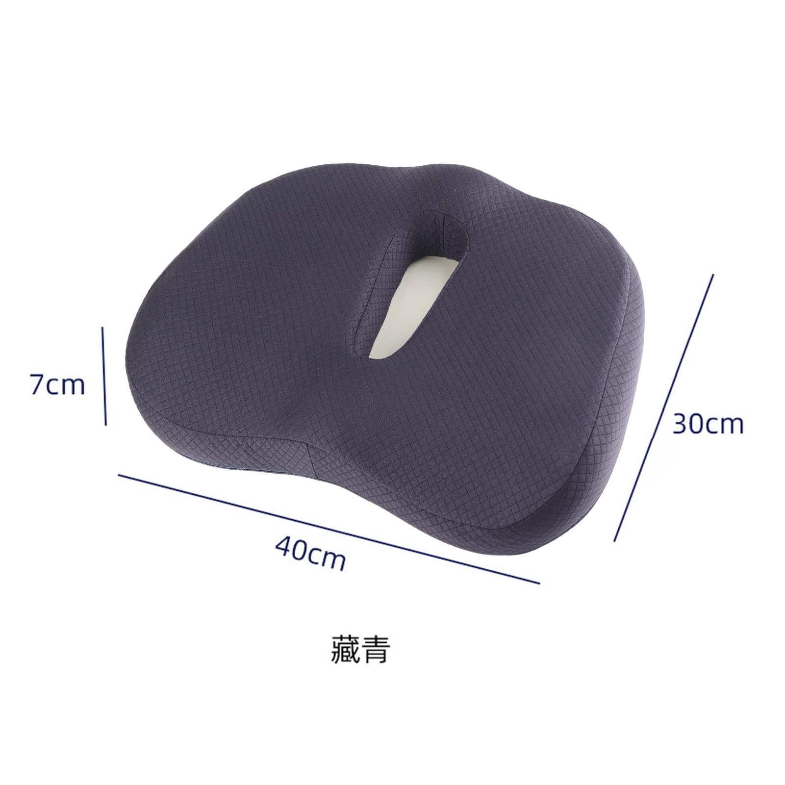 Cuscino per seduta in memory foam per una circolazione ottimale, traspirante e confortevole, forma ovale spessa, cuscino ergonomico per rilassamento di fianchi e gambe