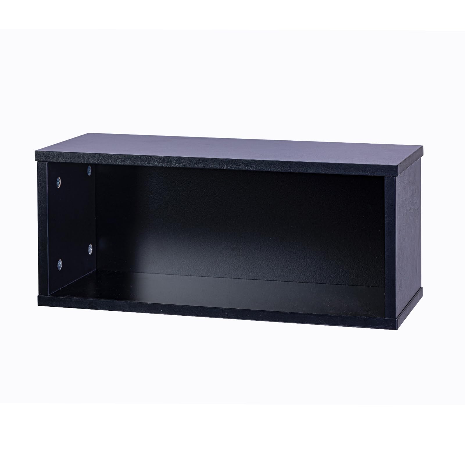 SdroceRyaM Étagère de rangement pour CD - Présentoir en bois pour CD, jeux vidéo, livres - 38 x 15,67 x 15,67 x 16,38 cm - Rangement et organisation (noir)