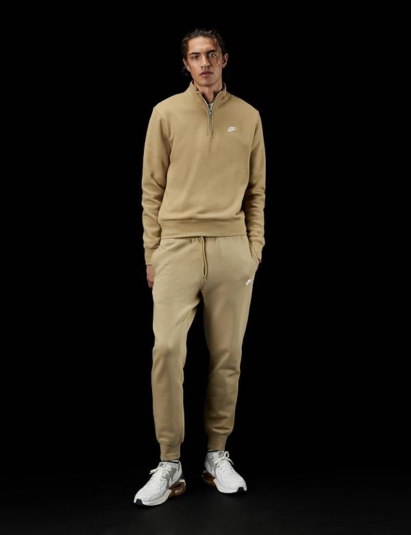 Nike Men's Club Fleece Half Zip, Parachute Beige/Parachute Beige/White, X-Large by Nike - Used condition - Image 3