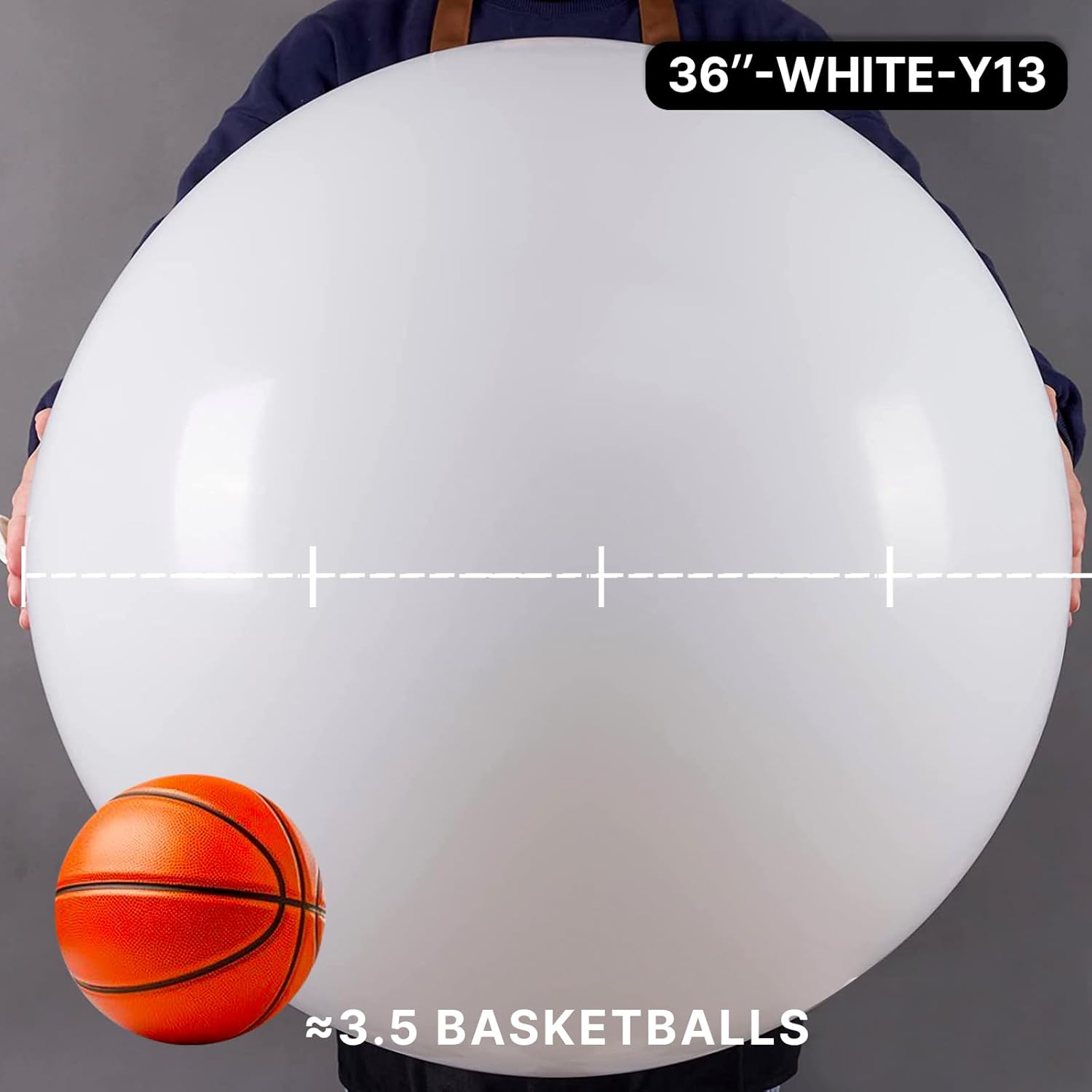 PartyWoo White Balloons 4pcs 36 Inch Extra Large Big Jumbo Giant Matte White Latex Helium Balloons for Wedding Bridal Graduation Engagement Baby Shower Birthday Tea Party Decorations White-Y13