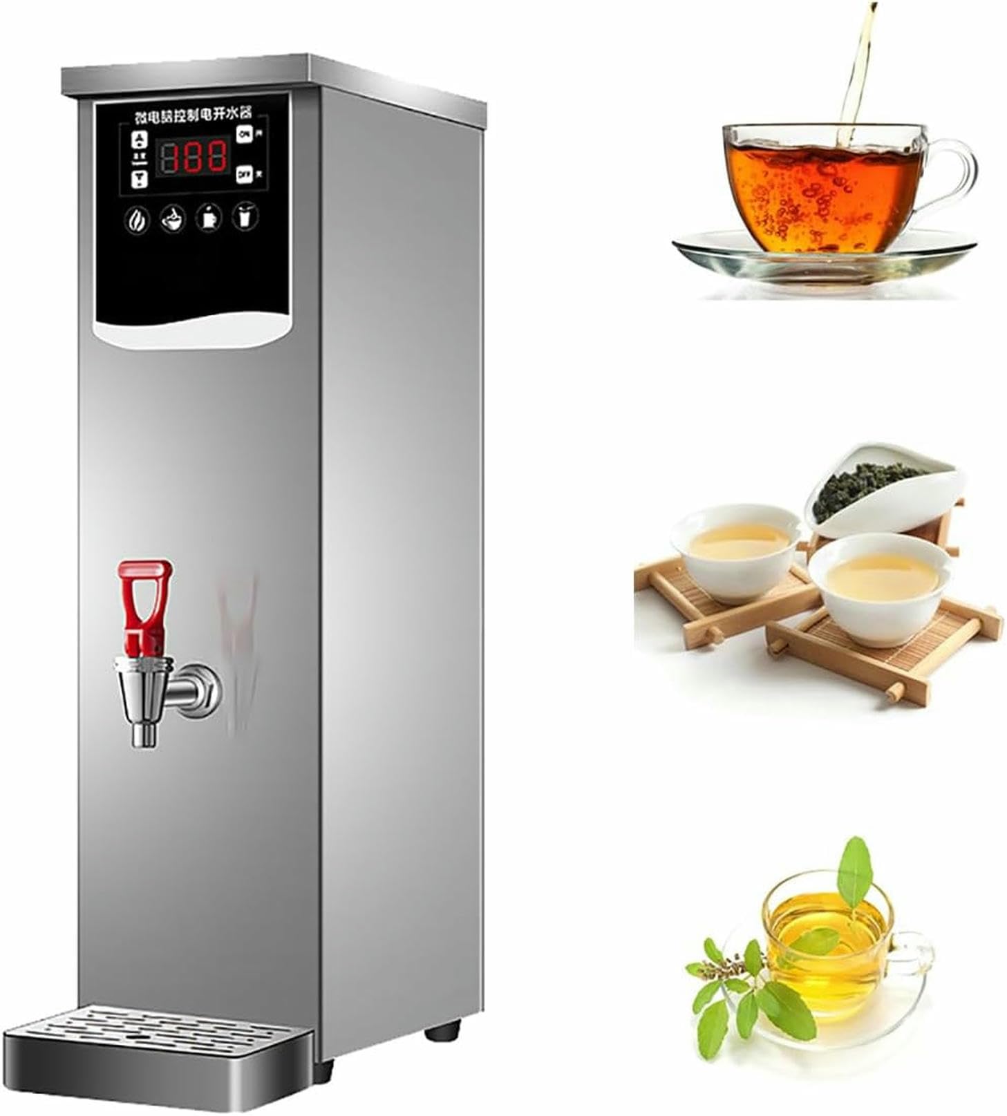 LYDZUSDP Commercial Hot Water Boiler 2.5kW Autofill Stainless Steel Tea,Coffee Making Water Heater,Digital Control Panel,Non Drip Tap,Auto Temperature Control(30L)