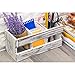 Juvale Farmhouse Decor 3-Compartment Pencil Holder & Desk Organizer - 9.5 x 4.25 x 4 in - Cedarwood Rustic Finish - Rustic Pen Organizer for Office & Classroom
