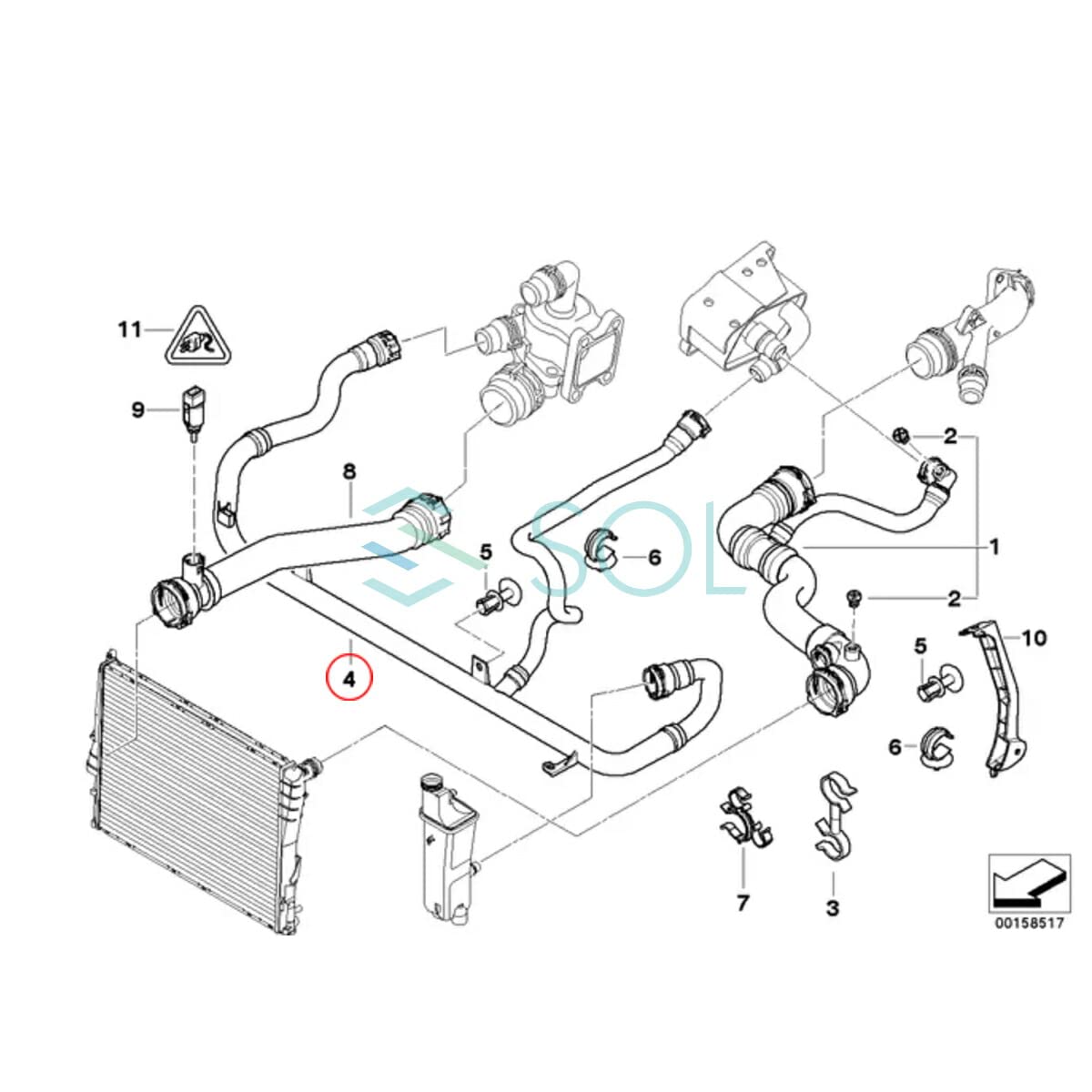 Amazon.co.jp: BMW互換品 E46 ラジエーター クーラントホース