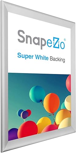 Vista 21 de SnapeZo Silver 36x37 Poster Frame, 1.7" Aluminum Profile, Front-Loading Snap Frame, Wall Mounting, Wide Series