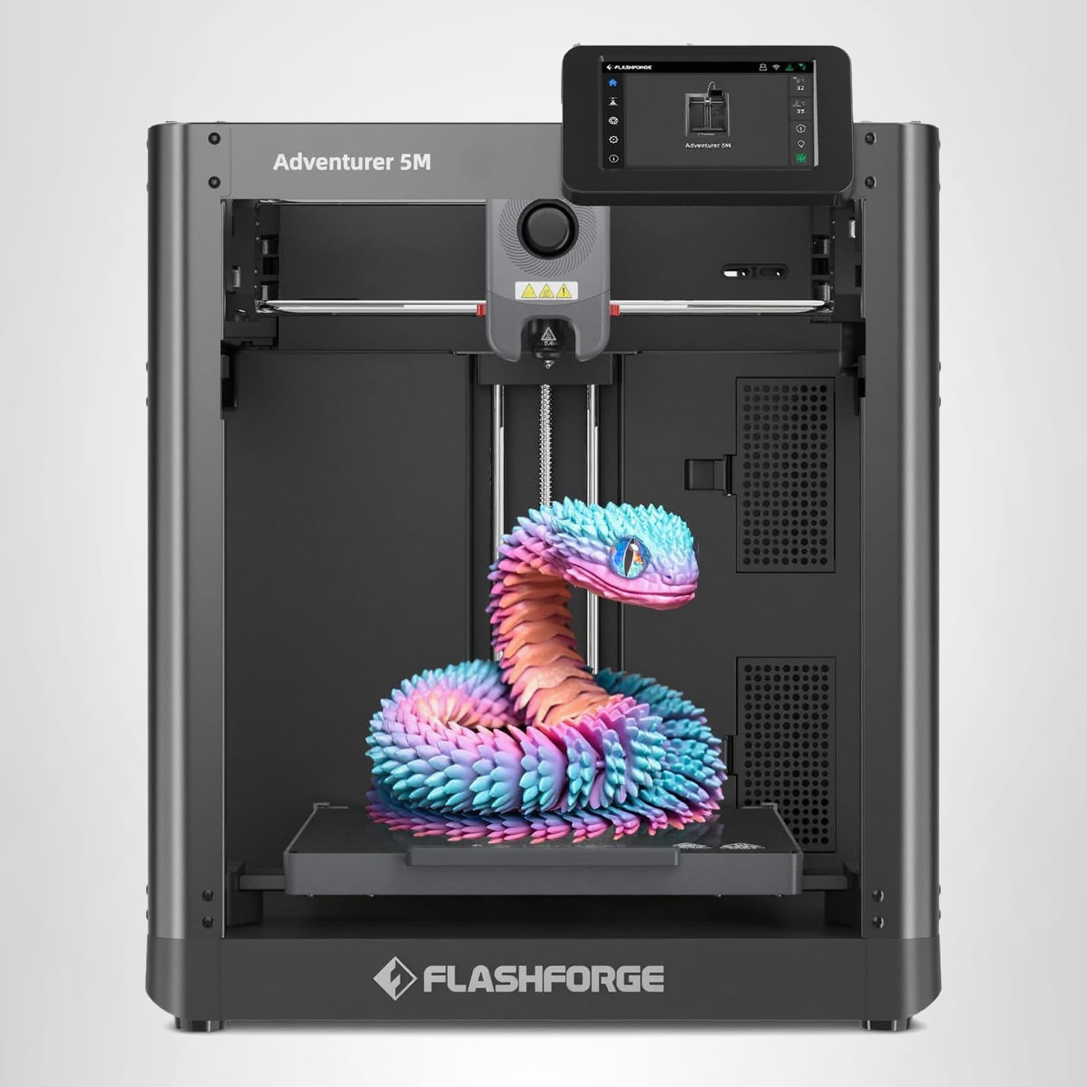 FLASHFORGE 3D Printer with Fully Auto Leveling, Max 600mm/s High Speed Printing, 280°C Direct Extruder with 3S Detachable Nozzle, CoreXY All Metal Structure, Print Size 220x220x220mm: Adventurer 5M