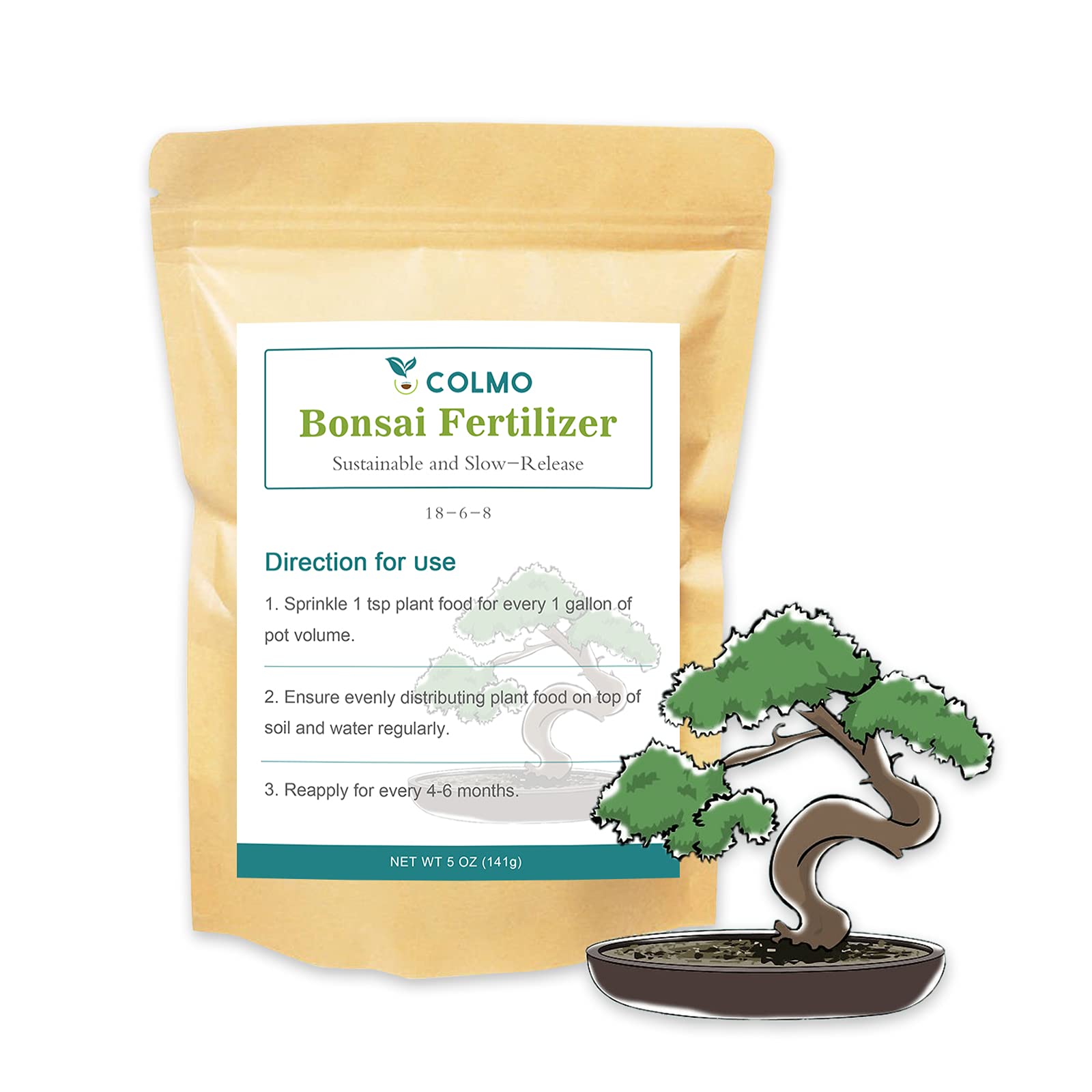 Buy Bonsai Fertilizer 1868 Slow Release Fertilizer, MultiPurpose Blend Tree Food Pellet 5 Oz