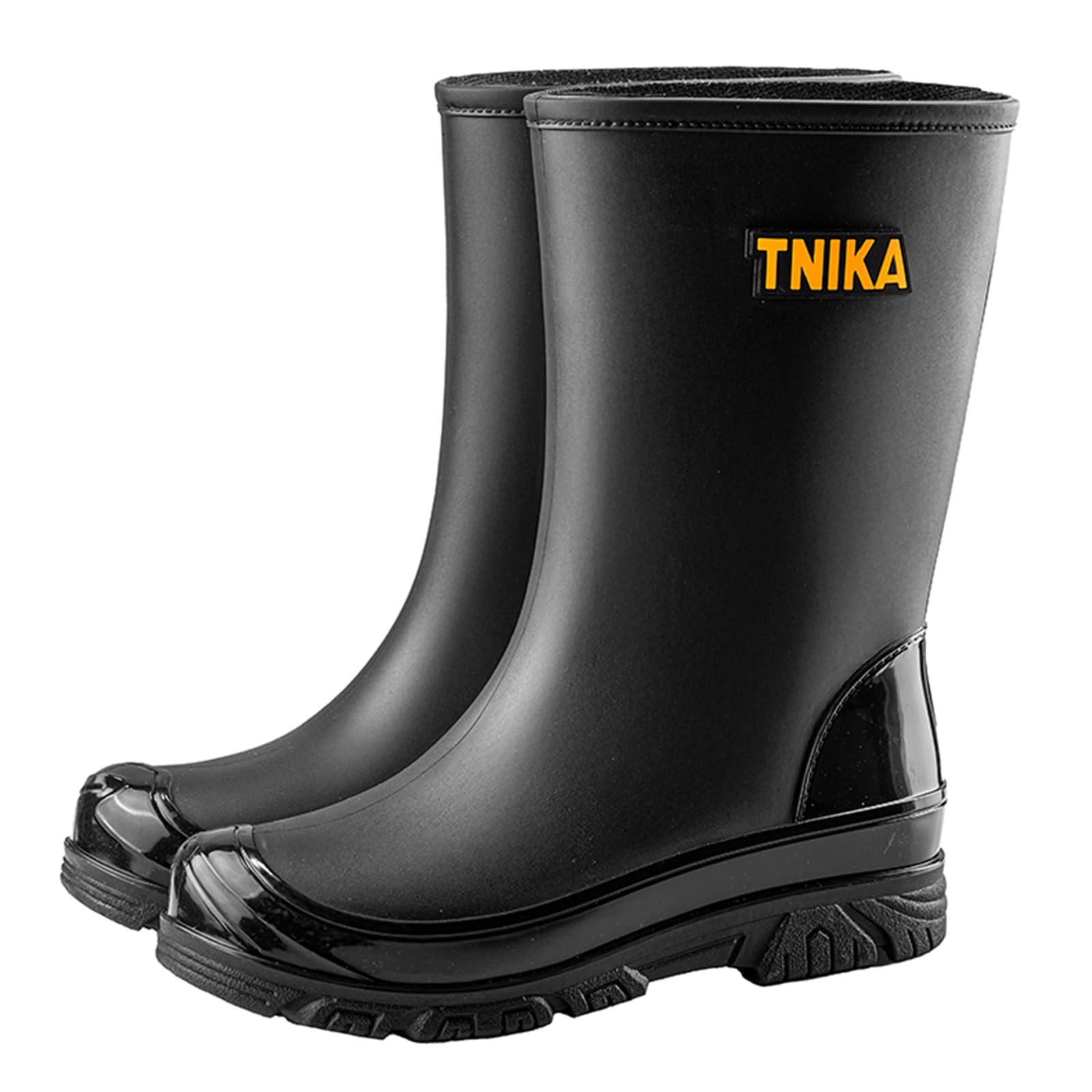 Rain Boots for Men Mid Knee-High - Waterproof Lightweight Slip Resistant Garden Fishing Shoes