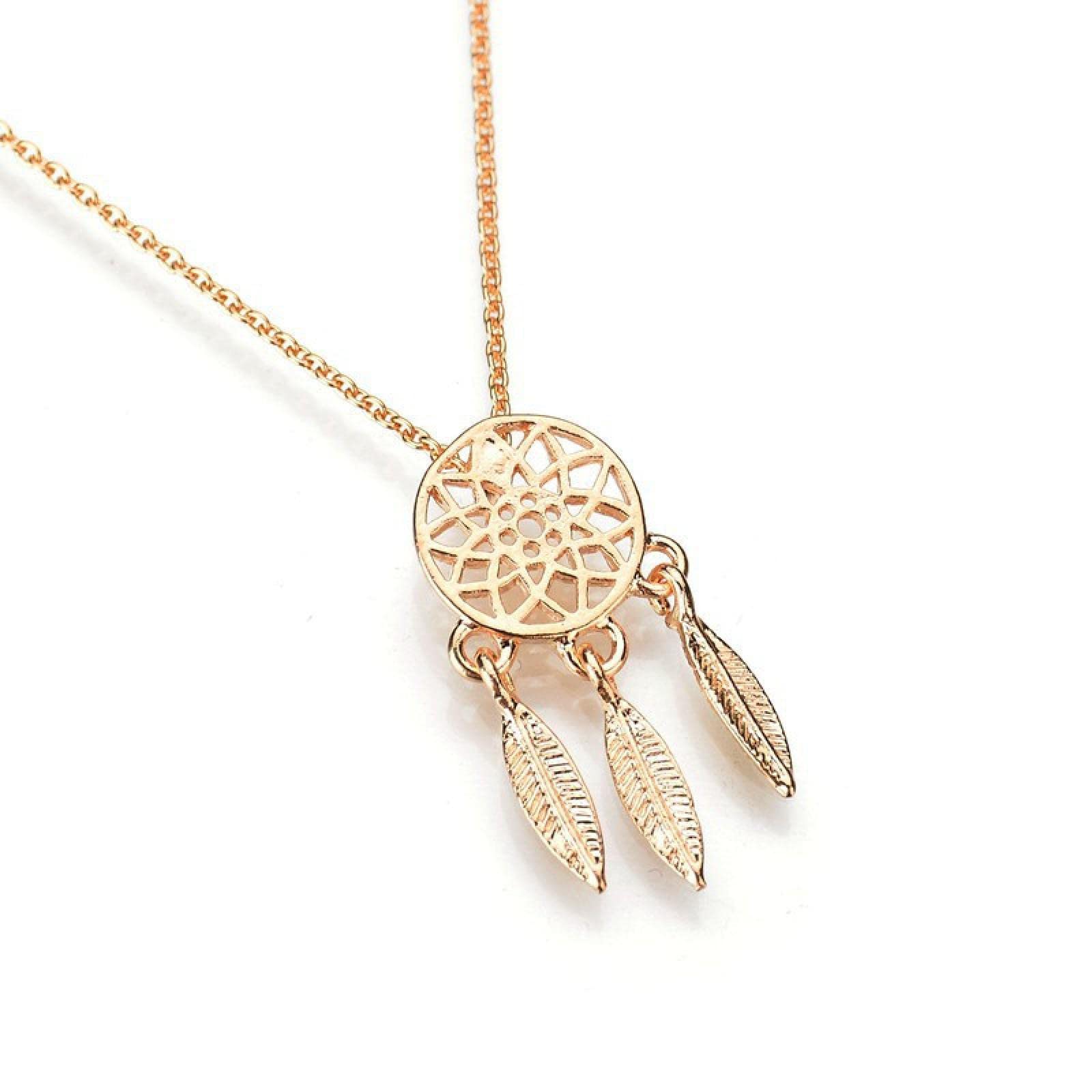 Collar con Colgante de para Mujer, Accesorios de la Serie Dream Catcher, Collar de joyería, Collar de Plumas para Mujer, Regalos de joyería (1 a)