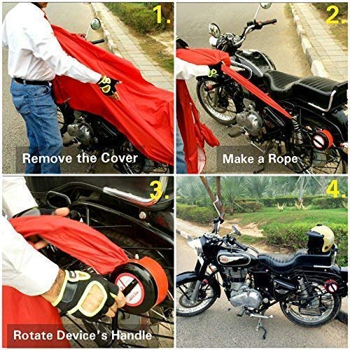 Image of Bike Blazer Semi-Automatic Bike Body Cover | Universal Size for Triumph Bike Models, Triumph Street Twin, Triumph Bonneville T100 | All Weather Resistant Cover for Motorcycle
