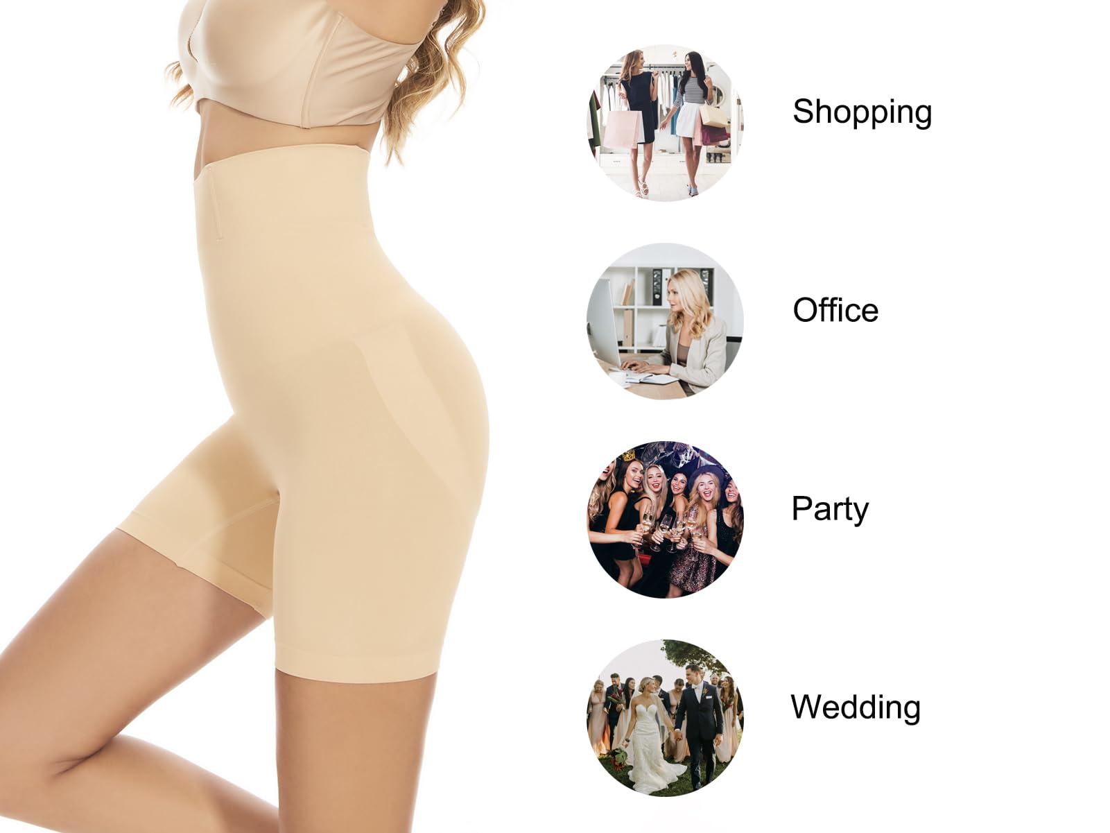 KSKshape Bielizna modelująca brzuch z wysokim stanem bielizna wyszczuplająca uda dla kobiet