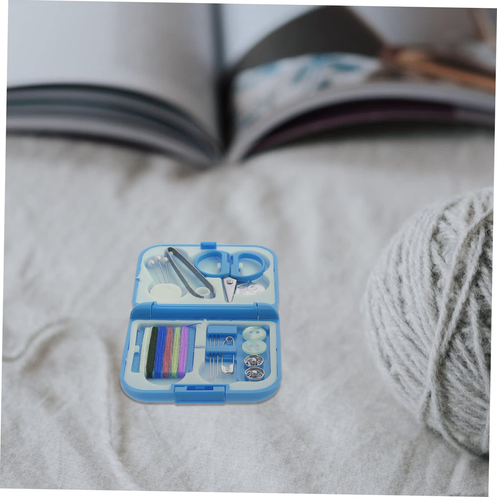 KALLORY Basic Sewing Tool Set 3 Boxes Mini Sewing Kit Threader Needle Cutter Tailoring Beginners Travelers and