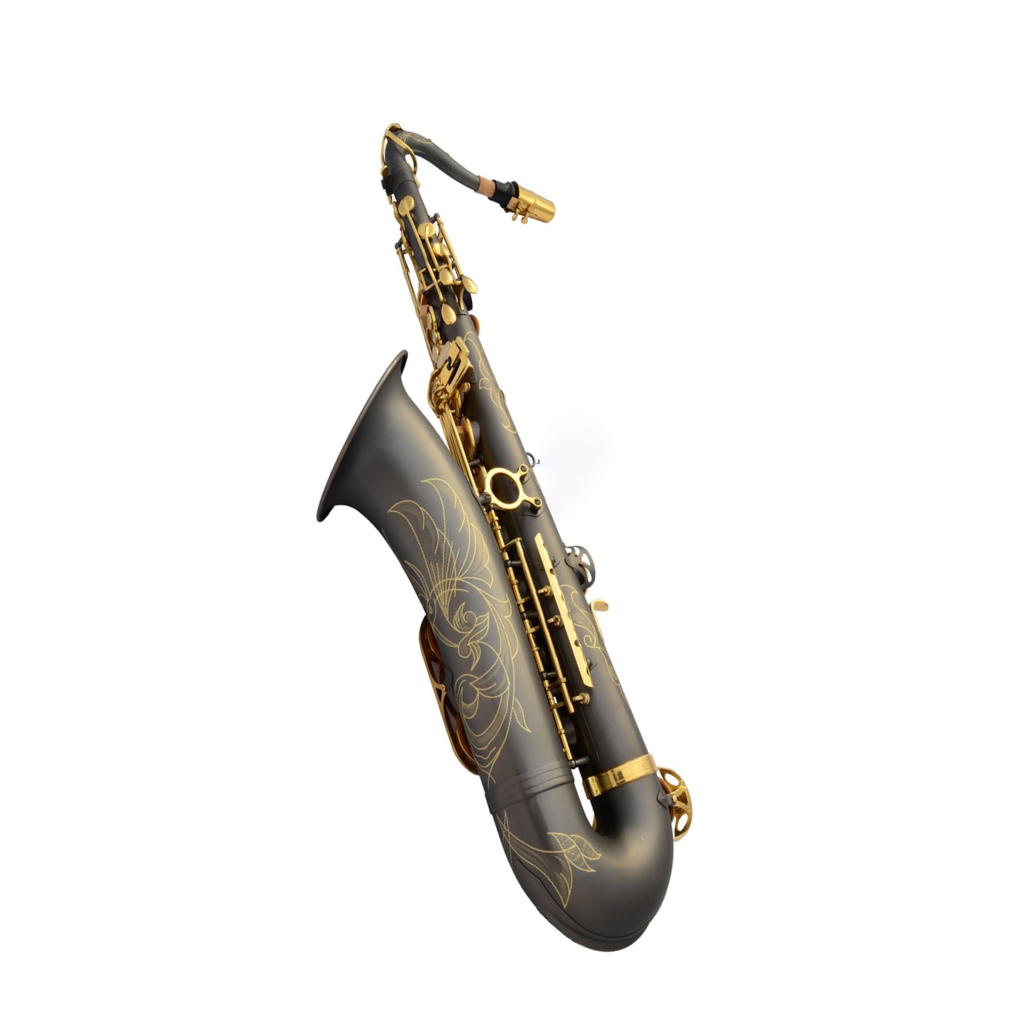 Saxofón Tenor Profesional en si Bemol, níquel Mate, Instrumento Musical para Principiantes.