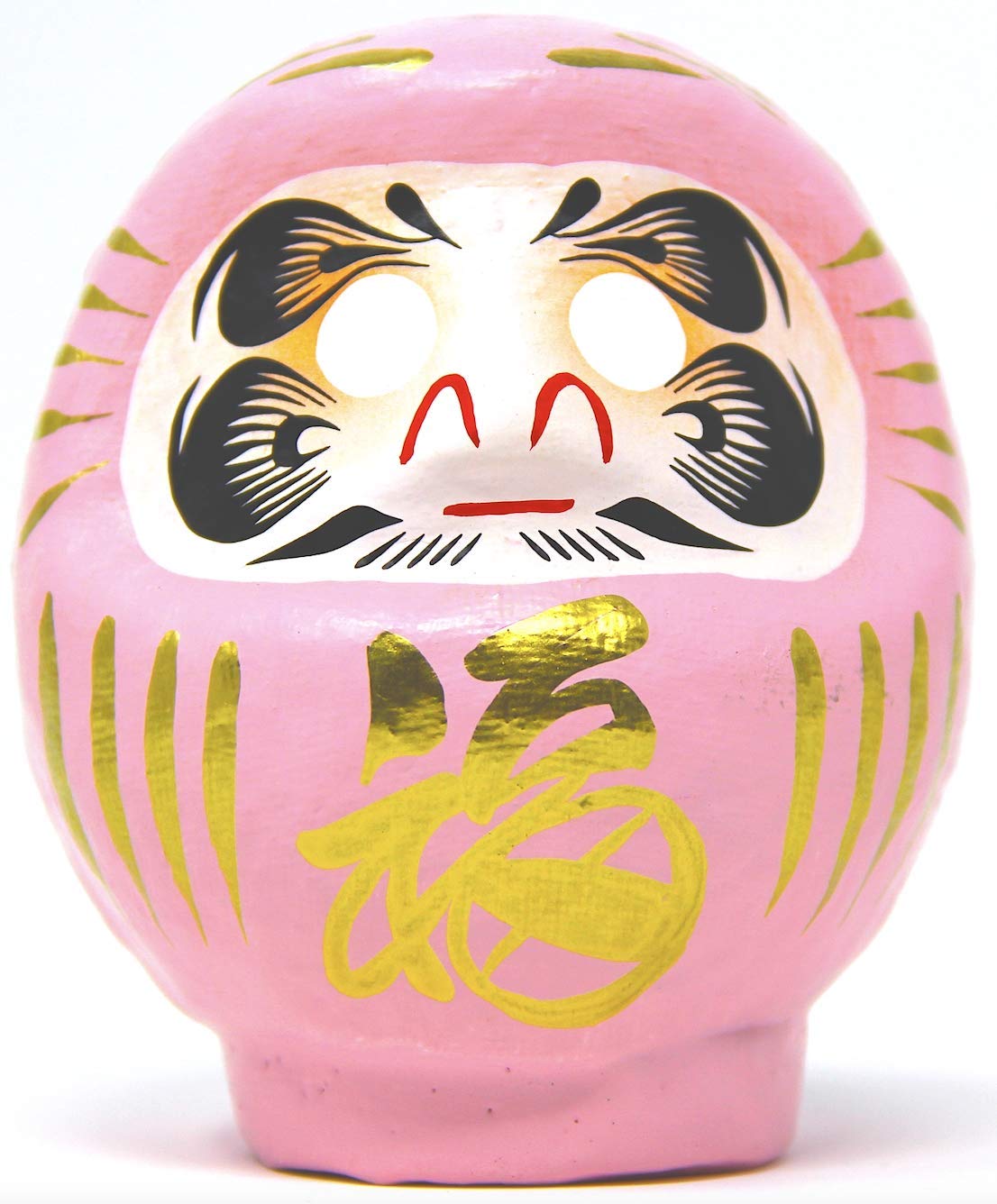 Traditional & Authentic Daruma Lucky Doll – Size 1 – Pink: Blessing in Love, Marriage & Giving Birth – Hand Made in Japan – Height: 3.5 inch (9cm)