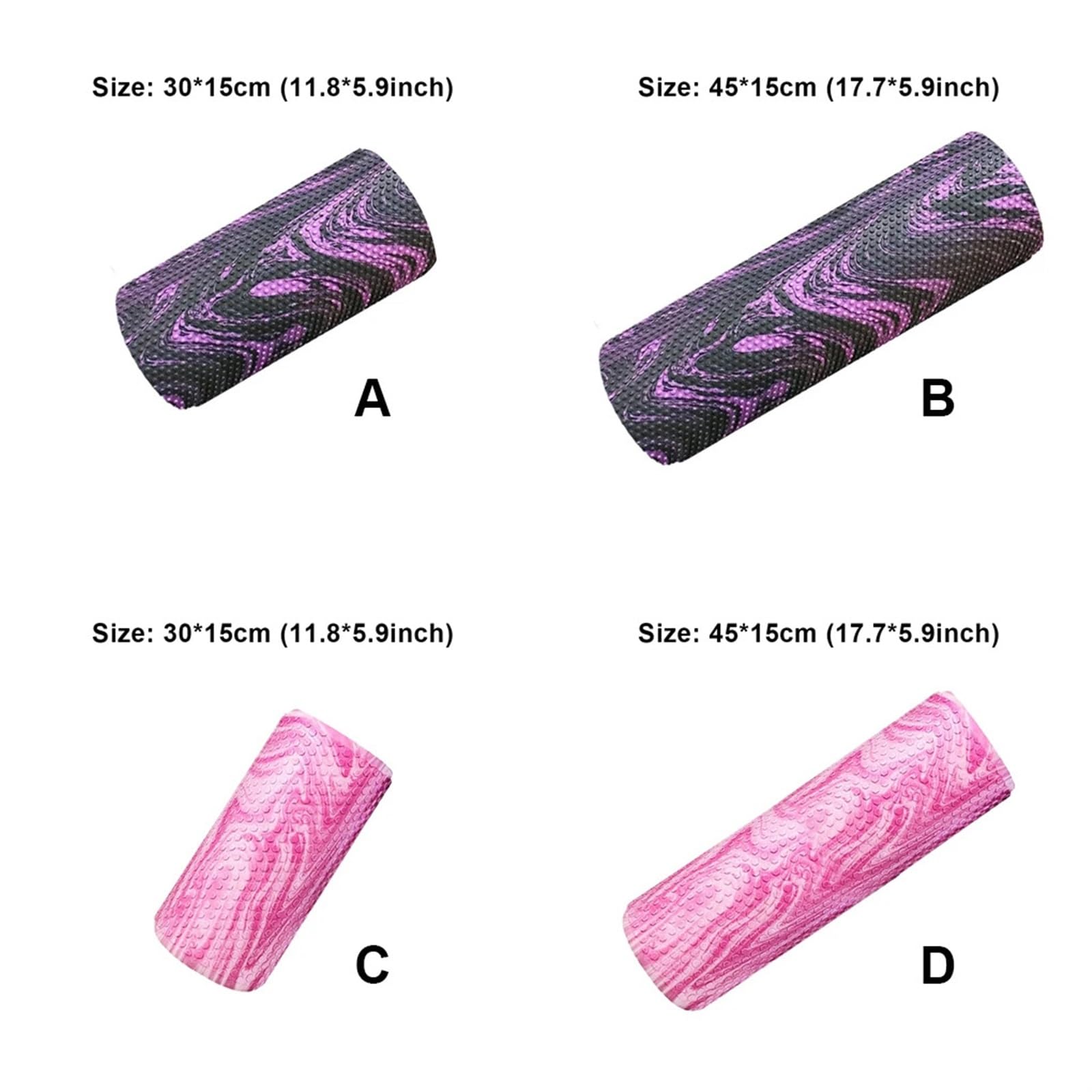 Rullo in Schiuma Colonna for Yoga Palestra Massaggio Fitness Asta ad Alta densità Foam Roller(Purple 30 15cm)