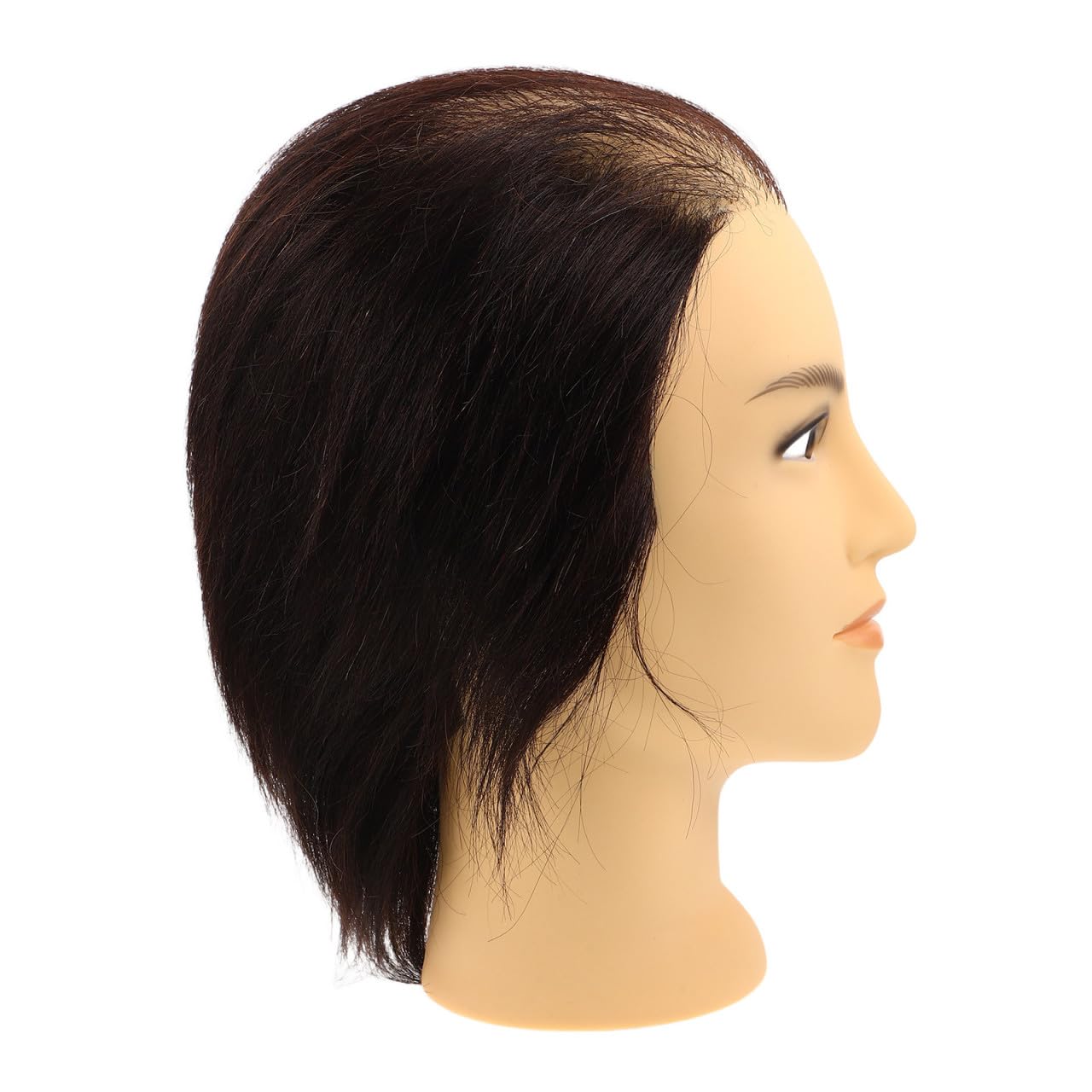 Beavorty Frisierkopf mit Echtem Haar für Friseurschule und Salontraining Pvc Material Verstellbare Haar Dichte für Herrenhaar Styling und Bartpflege