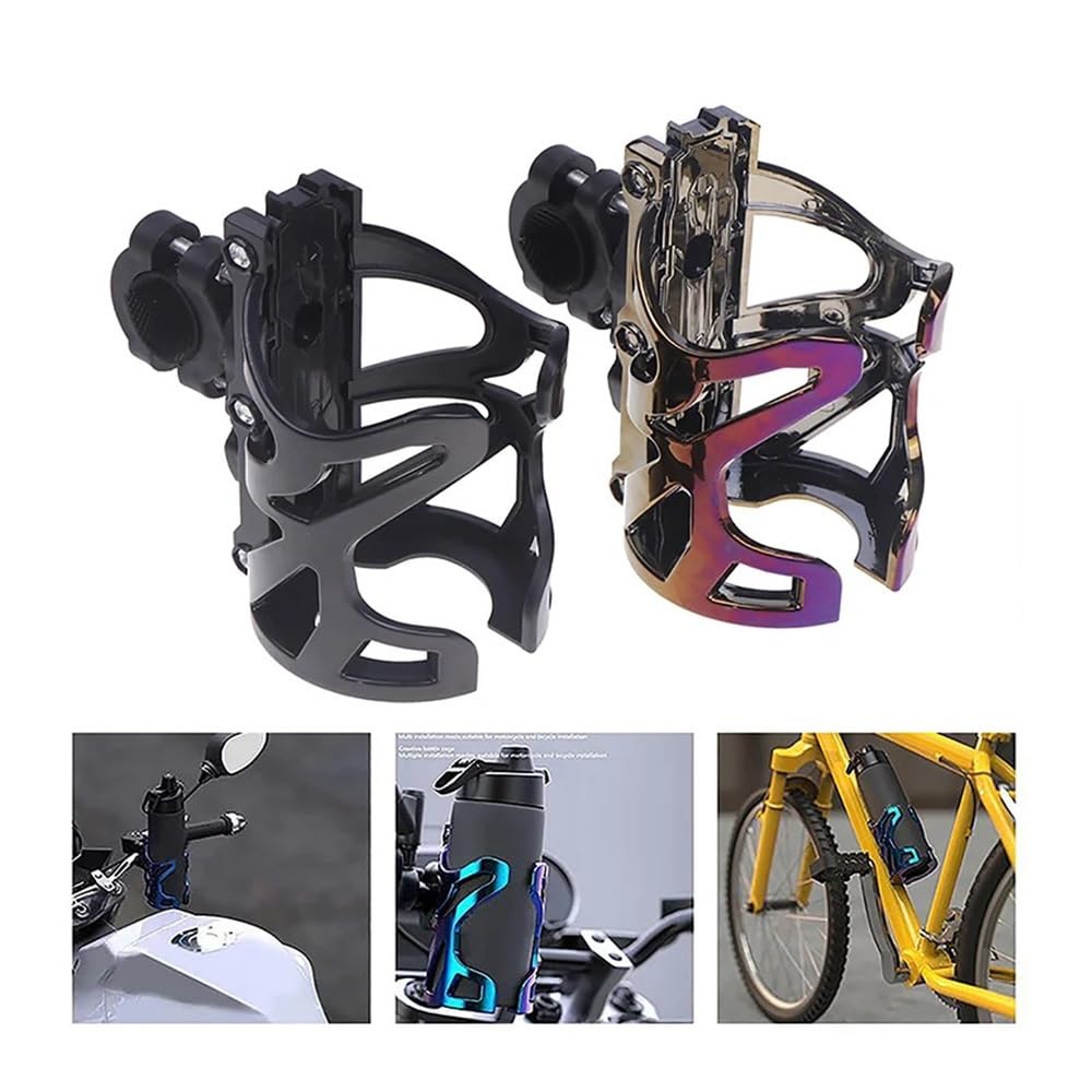Flaschenhalter Motorrad Verstellbarer Motorrad-Wasserflaschenhalter, Fahrrad-Getränkehalter, Roller-Universal-Wasserflaschen-Lenker-Getränkehalter-Halterung