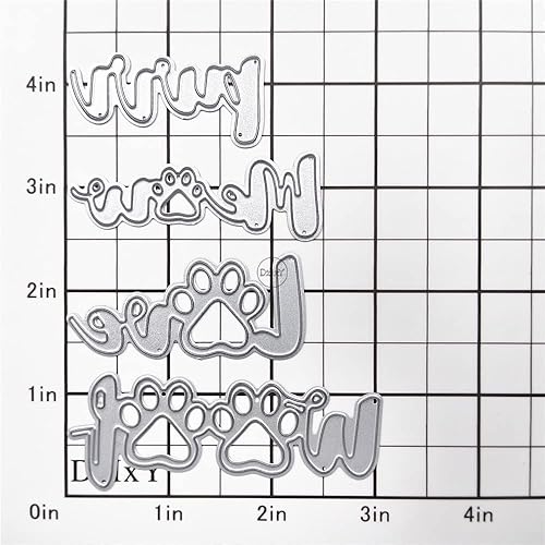 Miniatura 3 de DzIxY Troqueles de corte de metal con diseño de pata de perro para hacer tarjetas, troquelados de papel en relieve, plantillas para máquina de