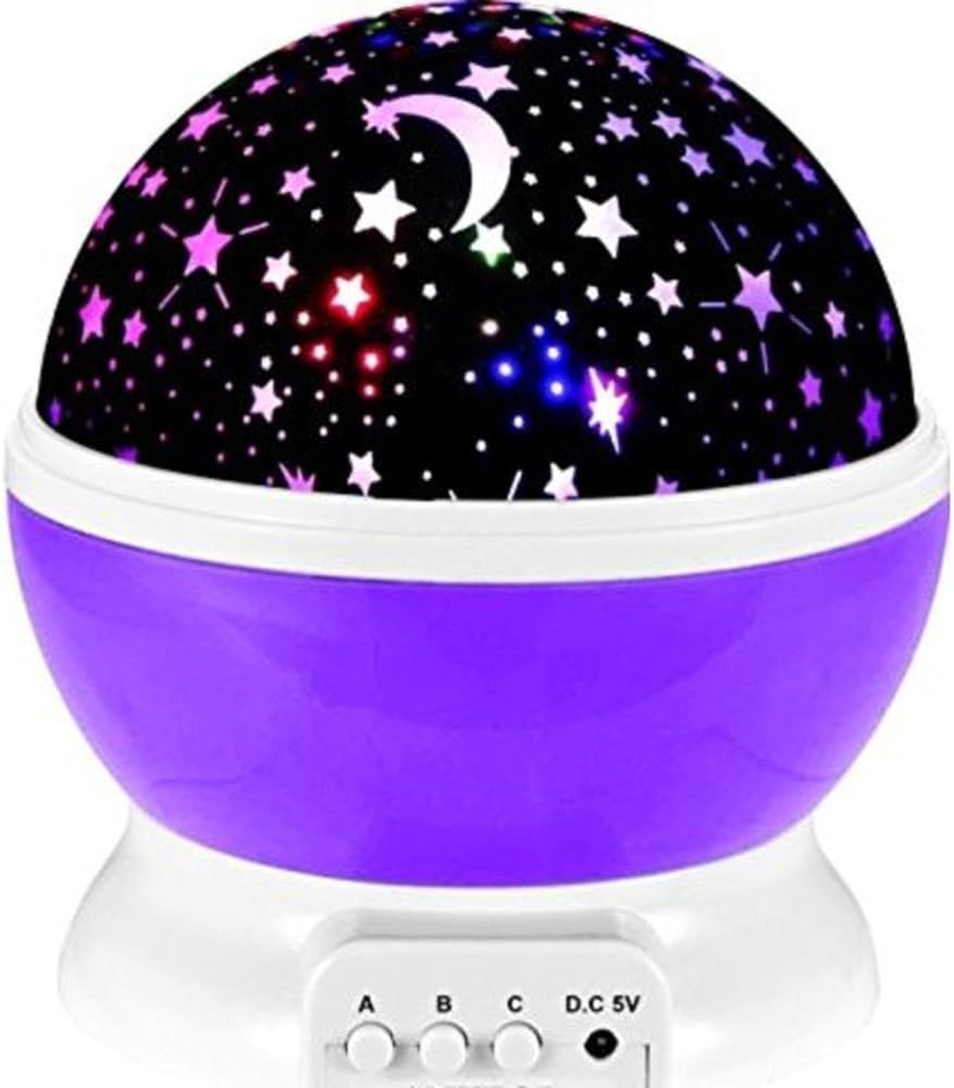 Milky Way Starry Sky Nightlight,Rotating Cosmos Star Projector,Sun And Star lighting Lamp 4 LED beads 360 Degree Romantic Room Starry Star Moon Sky Night Projector Lamp Kids Bedroom Lamp for Christmas