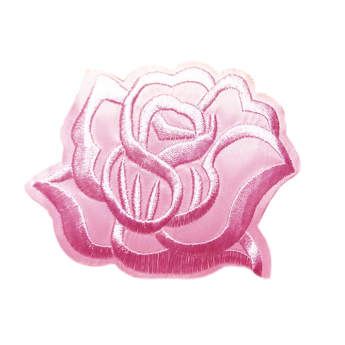 Toppa Ricamata Rosa - Applicazione A Ferro O Cucitura, 7x8.8cm, Per Jeans, Borse E Cappelli - Foto 2
