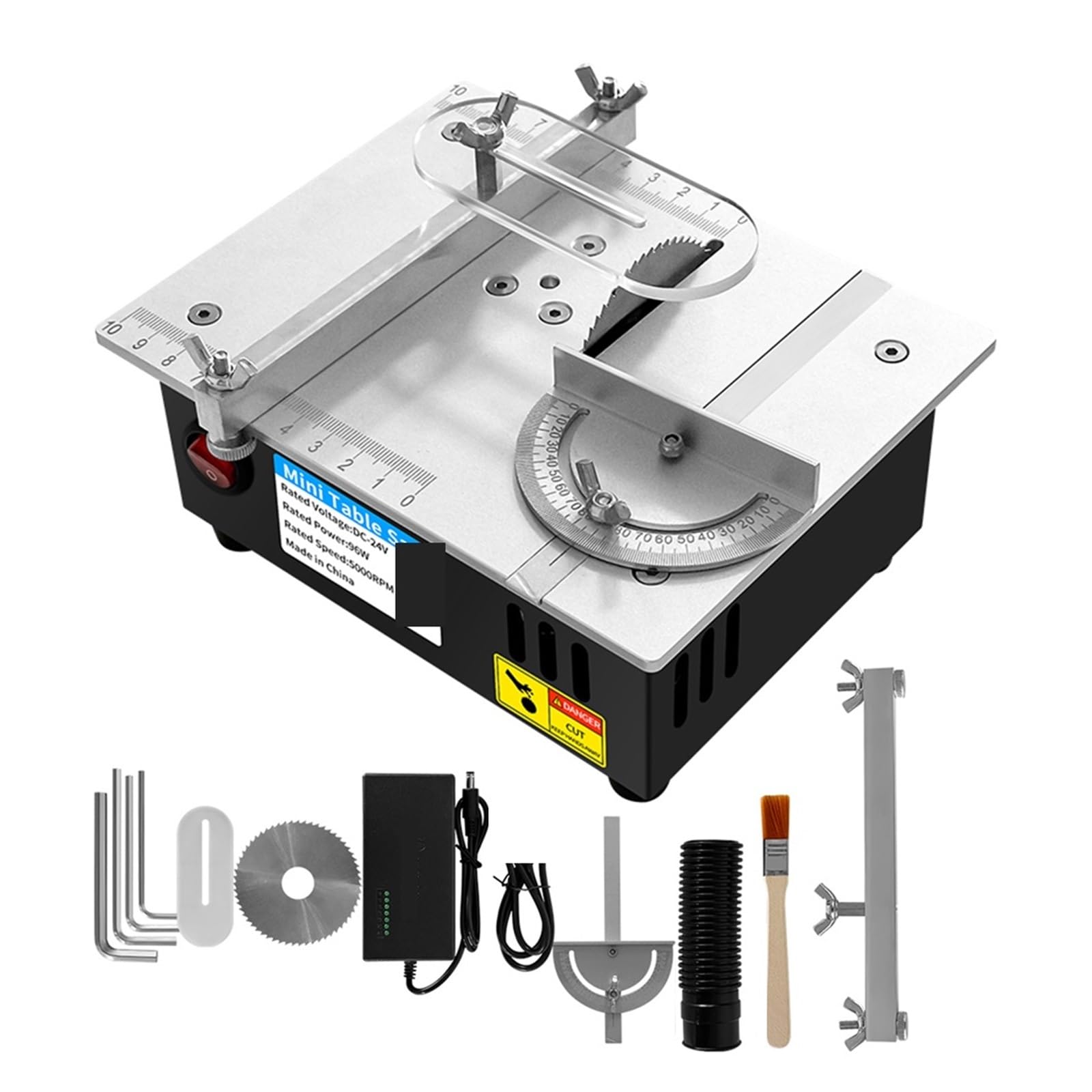 Mini Piła Stołowa 96 W 5000 Obr./min Mała Elektryczna Ławka Do Obróbki Drewna Ręcznie Robiona DIY Hobby Precyzyjne CięCie