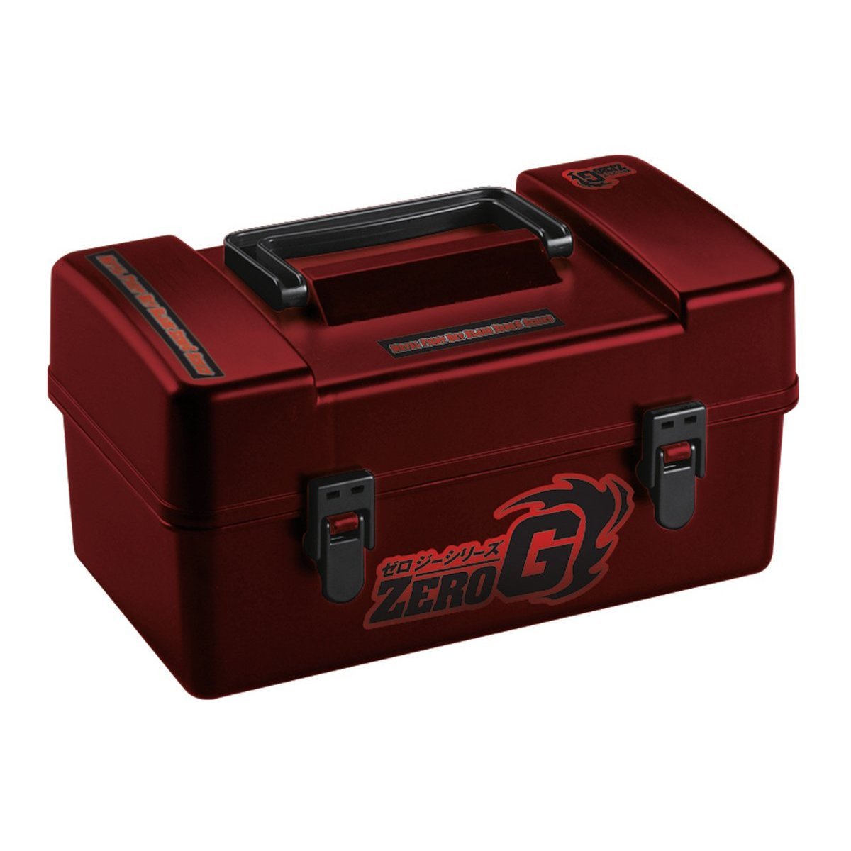TOMY Beyblades Zero G BBG-06 BeyCarrier, a red and black storage case with a handle, designed to hold Beyblades and their parts.