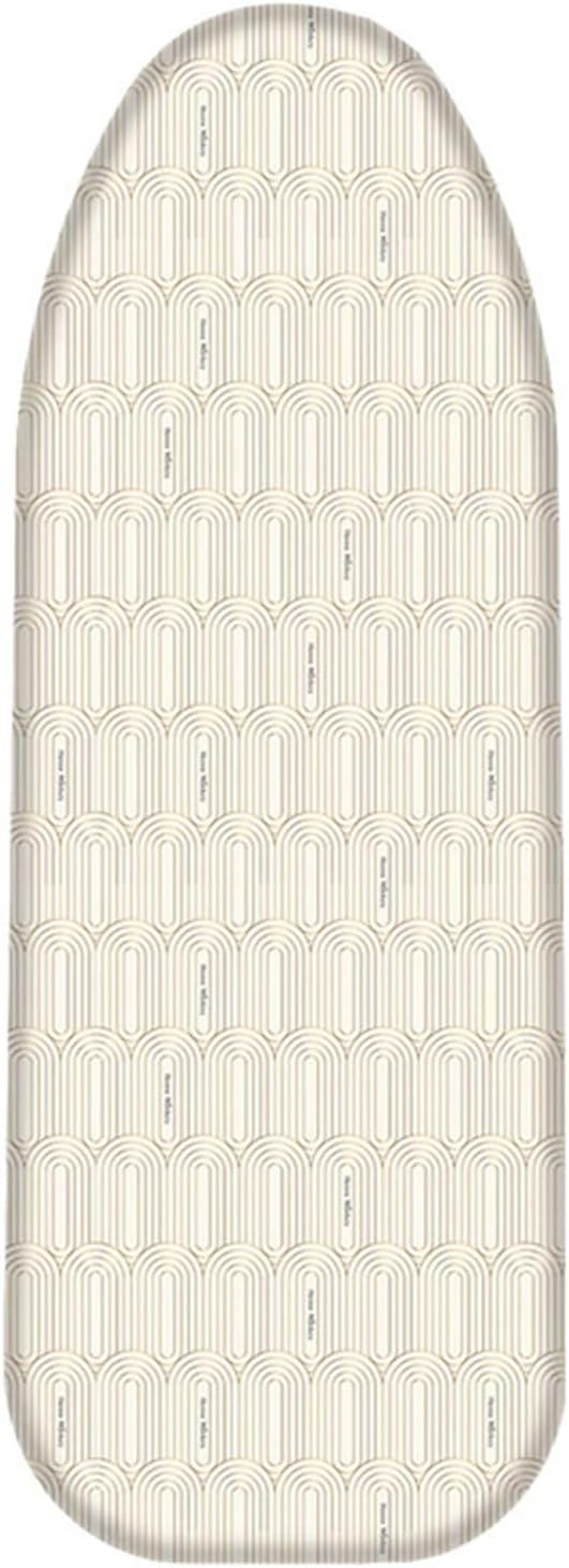 Ironing Board Replacement Cover and Pad, Thick Padding with Elastic Edge, Heat Reflective, Non Stick Scorch and Stain Resistant(Beige,119x 45cm47x18in)
