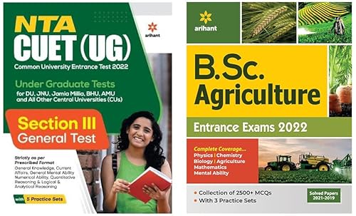 B.Sc. Agriculture Entrance Exam 2022 &amp; NTA CUET UG 2022 Section 3 General Test