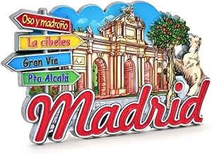 BDM - Iman de Madrid, Iman nevera madrileño, puerta de Alcala, OSO y madroño, cibeles, Metro de Madrid, Gran Via, monumentos - Model 2
