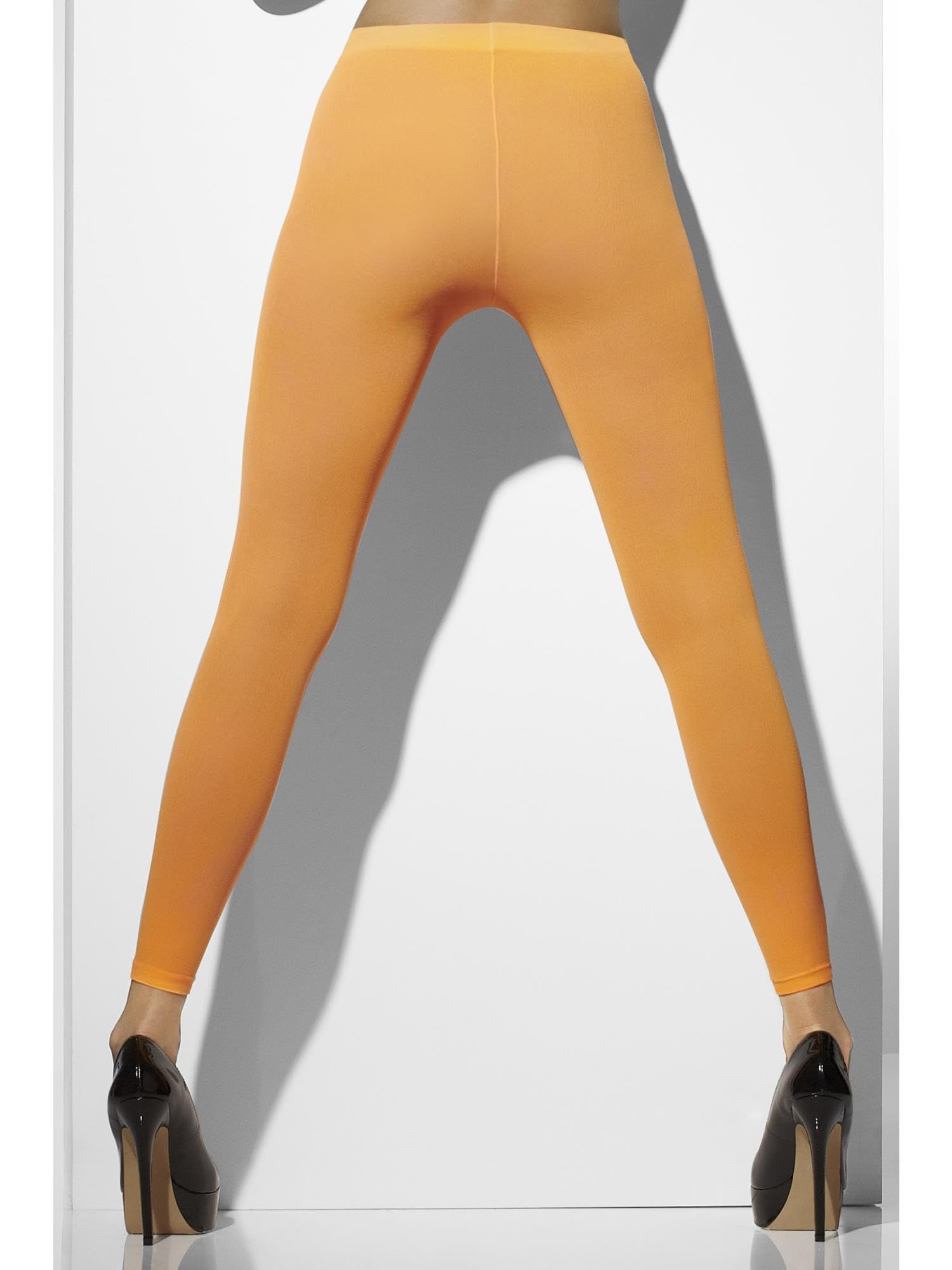 Smiffys Footless Tights Neon Orange