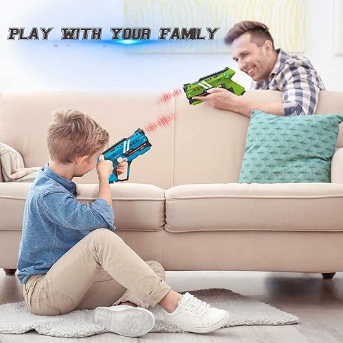 Miniatura 9 de VATOS pistola láser multifunción infrarroja 4pistolas 4chalecos juego multijugador para niños adultos para interiores exteriores jardines juegos de