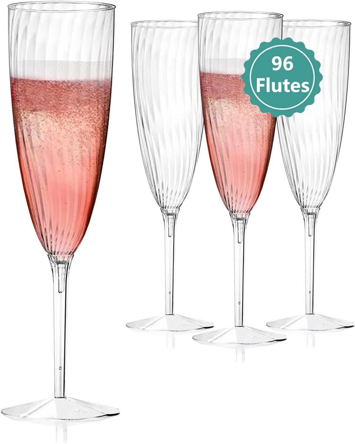 Amazon.com | Gerrii 6 oz Acrylic Stemmed Champagne Flutes Unbreakable ...