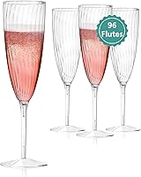 Vista 1 de Copas de champán de plástico transparente, 96 PIEZAS, vasos de cóctel desechables reutilizables para el hogar, la vida diaria, fiestas, cumpleaños