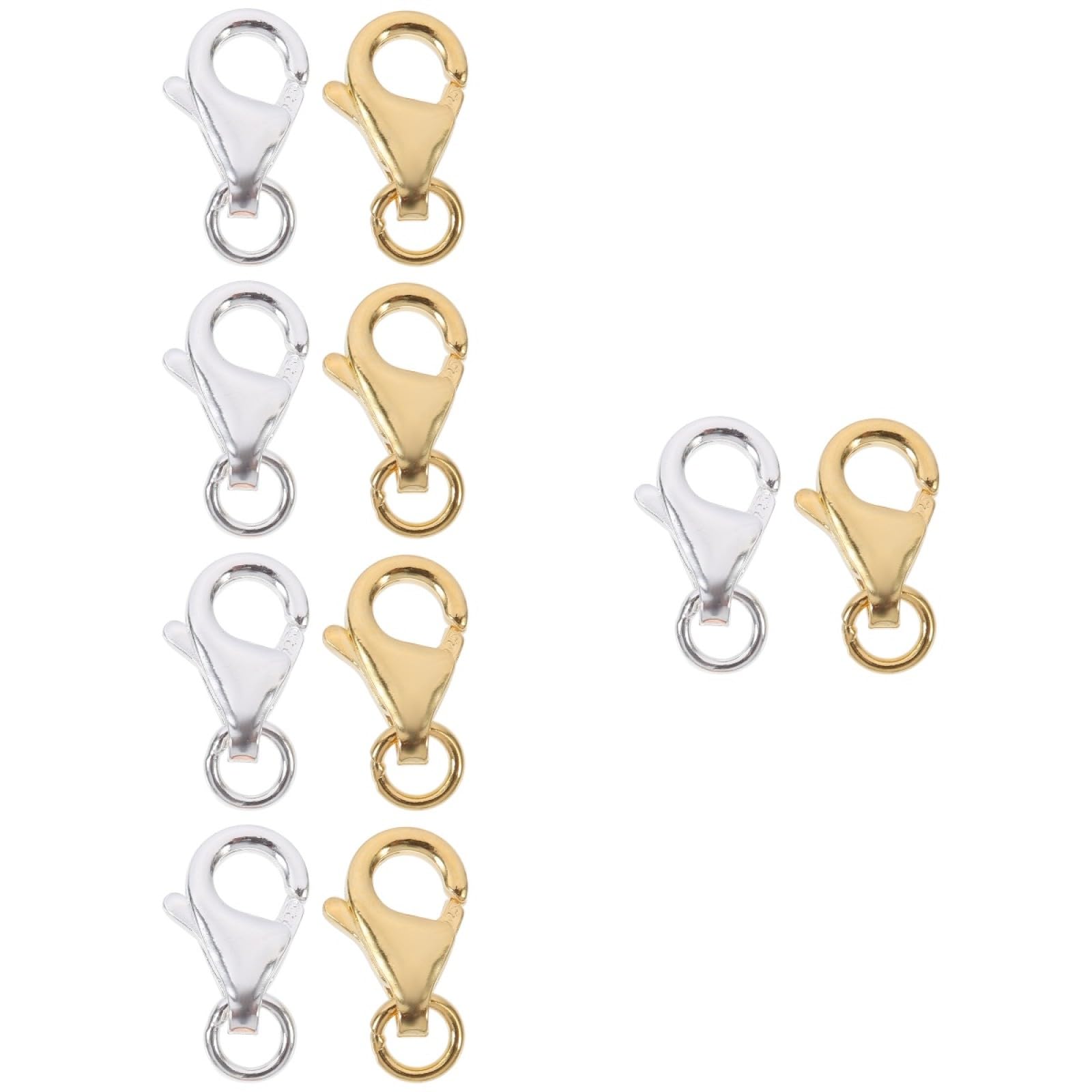 jojofuny 10 Set Chiusure per Gioielli e Chiusure Lobster per Bracciali e Collane Diy Accessori Fai Da Te per Creazione Artigianali