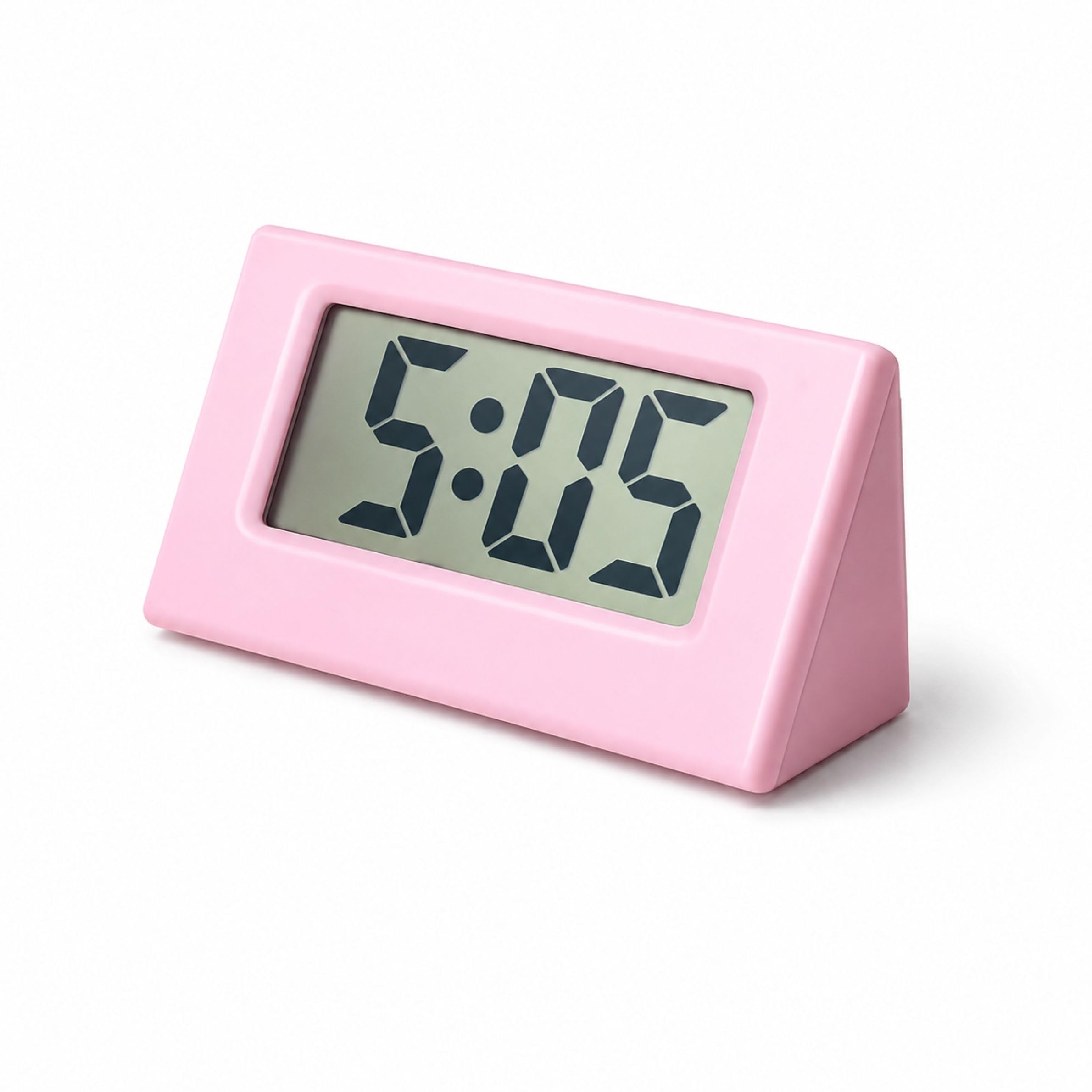 Mini LCD Digital Clock | Compact Battery Operated Time Display Clock, Lightweight Portable Desk Clock | Bedroom, Office, Study Table, Shelf & Car Dashboard (Pink) (5.5 × 3 cm)-image-35