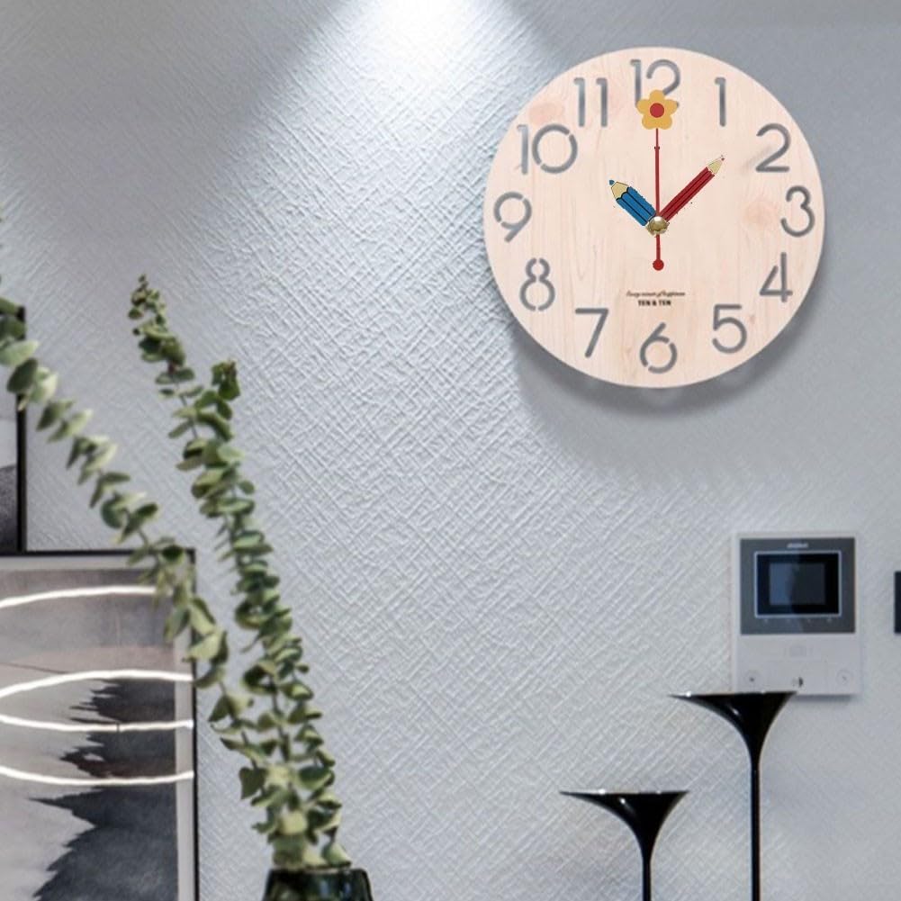 Silent Quartz Clock Movement Kit DIY Wall Clock Repair – 56x56x16mm Mechanism with 13mm Shaft, 6mm Thread, Fits 25–30cm Panels (Gold/Silver/Black)(A)