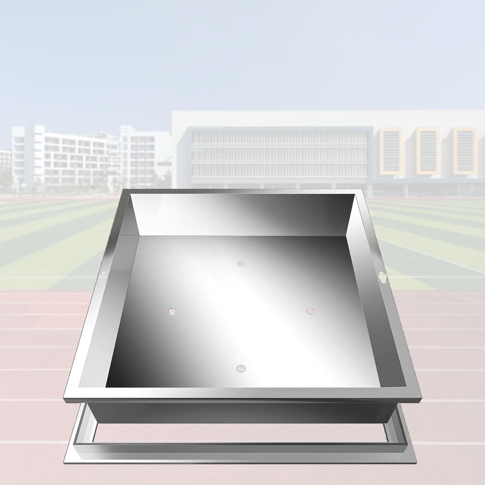 Solución duradera y elegante de tapa invisible para plantar césped en patios