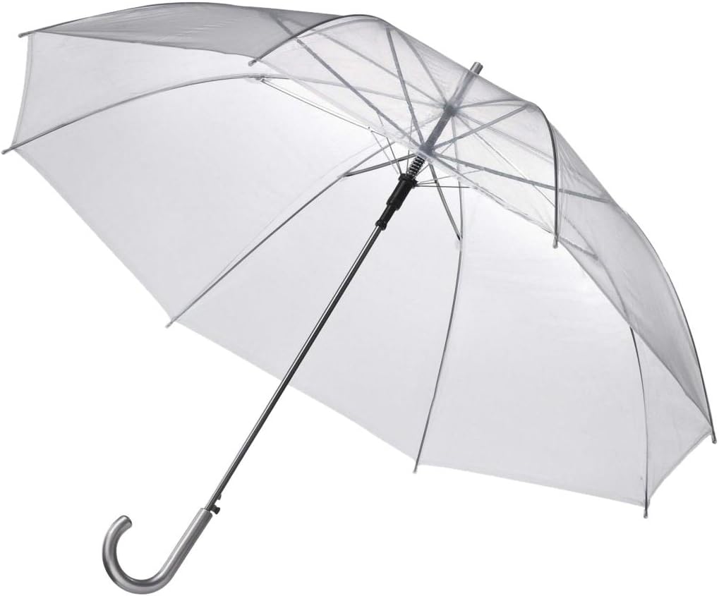 46" Clear Auto Open Umbrellas - Pack of 10 - Perfect for Weddings and Events