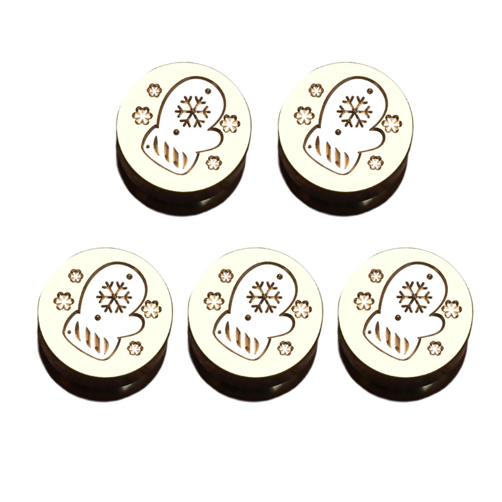 Tsophreniq 5Pcs Christmas Sealing Stamp Head for Wedding Invitations Envelope Scrapbooking, Embossed Sealing Stamp Replacements Christmas Seal