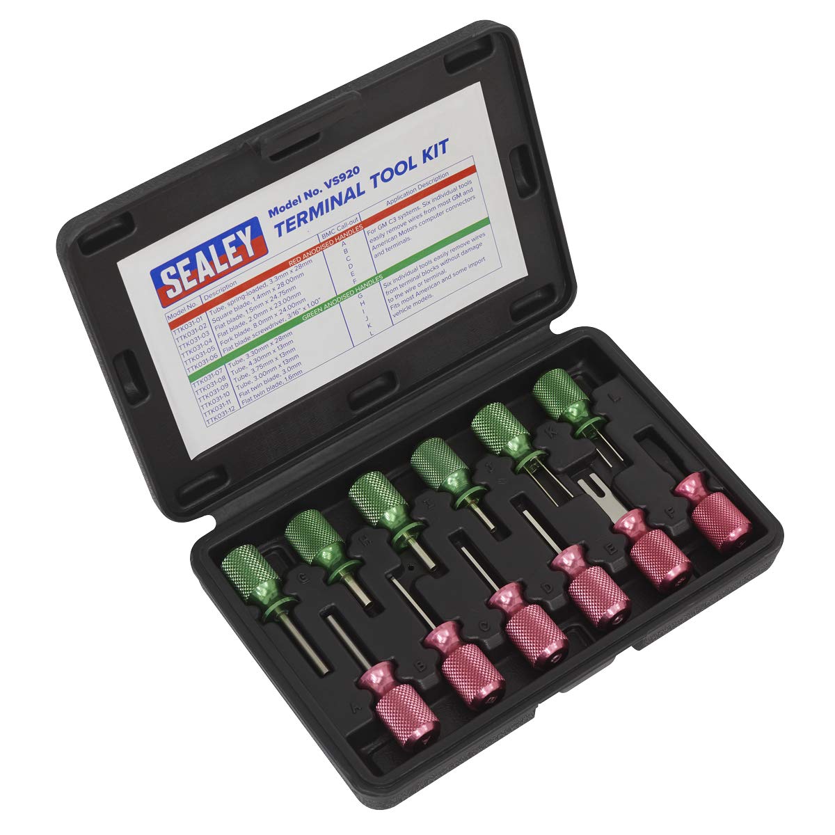 Sealey Vs920 Terminal Tool Kit 12Pc