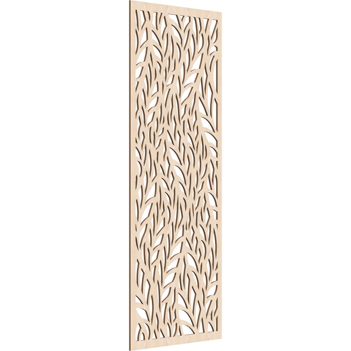 Ortonville Decorative Pierced Fretwork Wood Wall Panels, 23 3/8"W x 59 3/8"H x 1/4"T, Red Oak