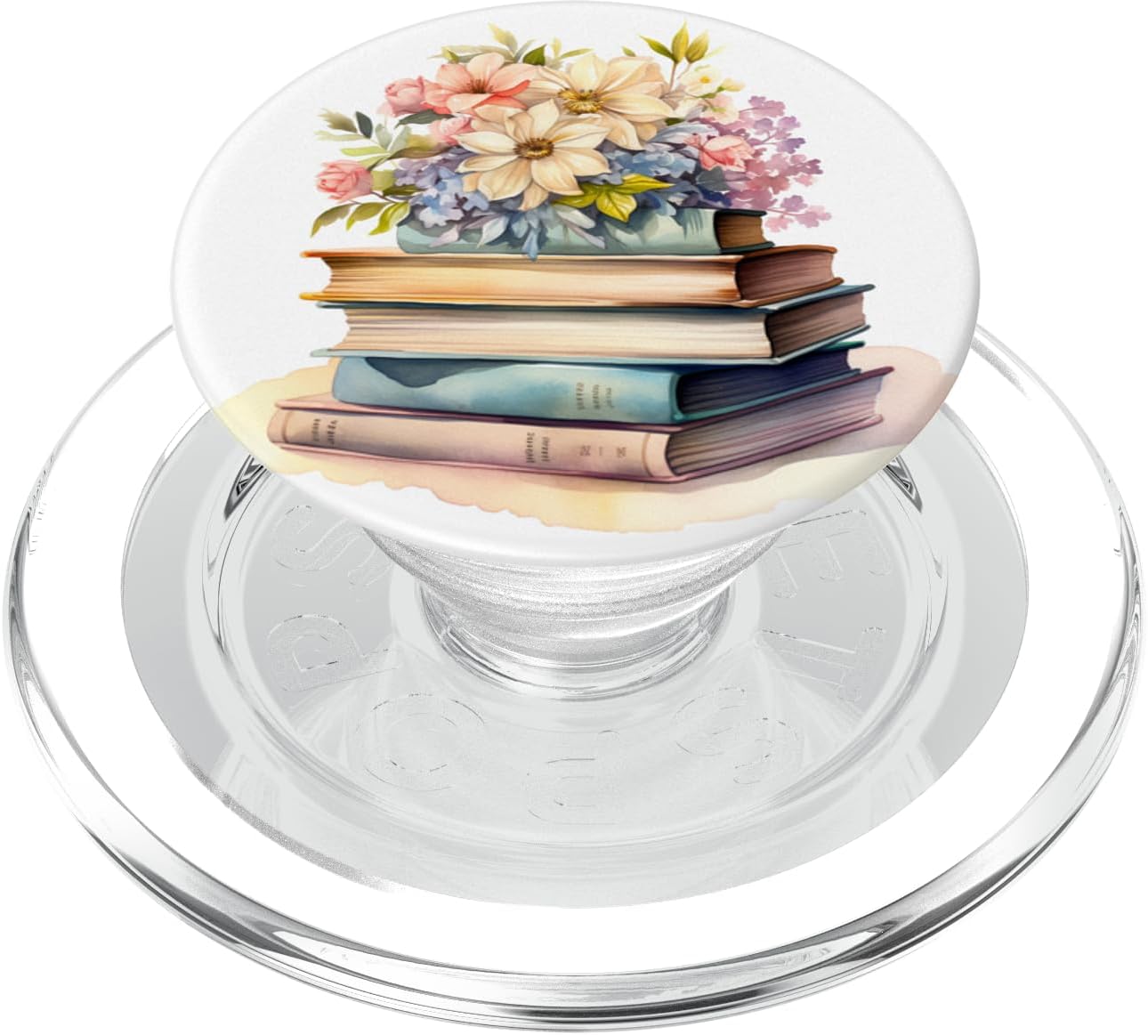 Books and Flower Reading PopSockets MagSafe PopGrip for iPhone
