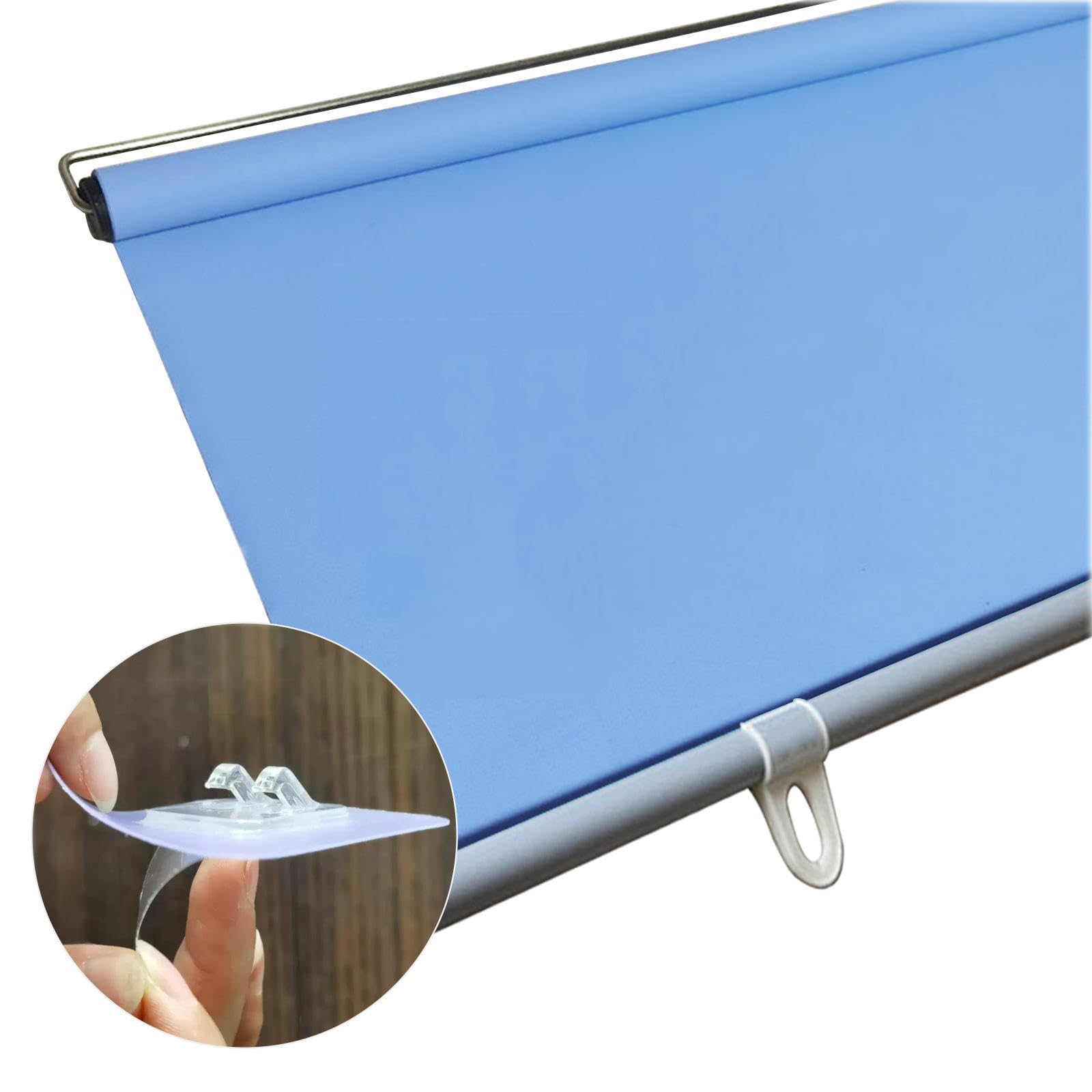 Wysuwane zaciemnienie Bli z przyssawkami o szerokości 32–150 cm do wewnątrz, do sypialni i balkonu, tymczasowy niebieski 100 x 200 cm / 39.4x78.7in (39,4 x 78,7 cala)