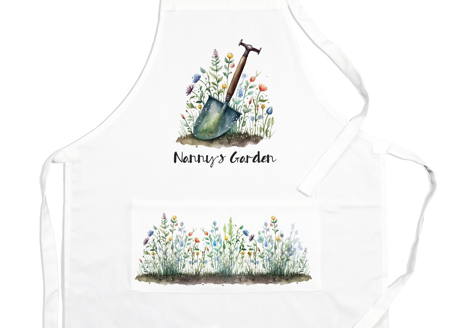 Nannys Garden Apron - Gardening Apron with Adjustable Neck and Waist Ties - Large Front Pocket Womens Gifts for Nanny - Image 2