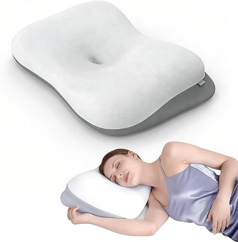 Miniatura 8 de Sleep Pillow - Almohada ergonómica con diseño de contorno refrescante, almohadas de espuma viscoelástica para soporte de cuello, dormir de lado