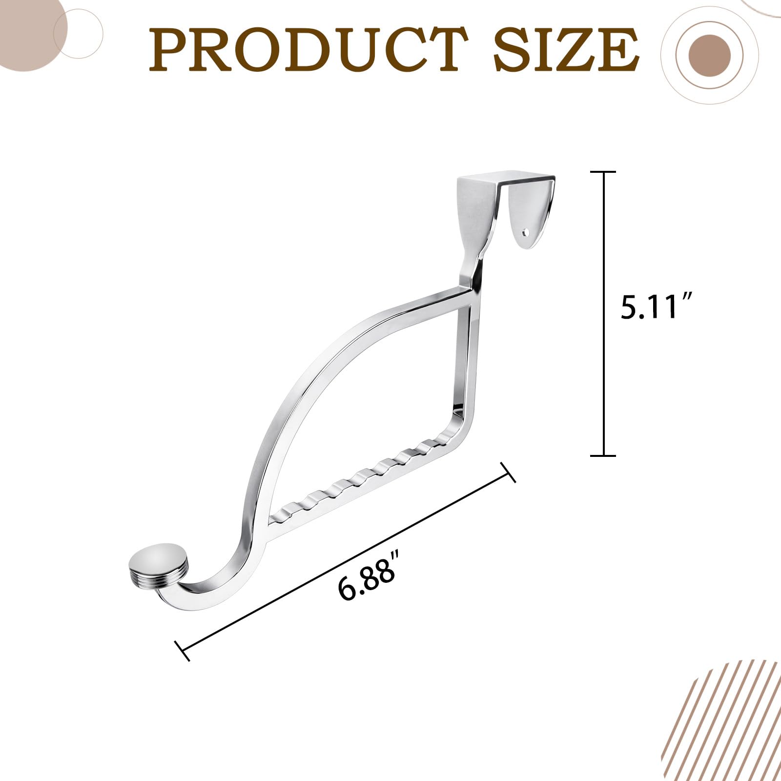 VKQ Diversified Design Hangers and Hooks, Extension Devices on Closet Doors, bedrooms and Laundry Rooms, Drying Racks, Chrome Alloy for Durability and Sturdiness?Chrome