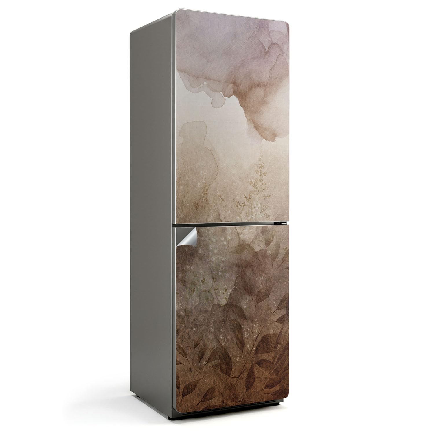 Sticker frigo 60x190 aquarelle pour relooker une cuisine moderne